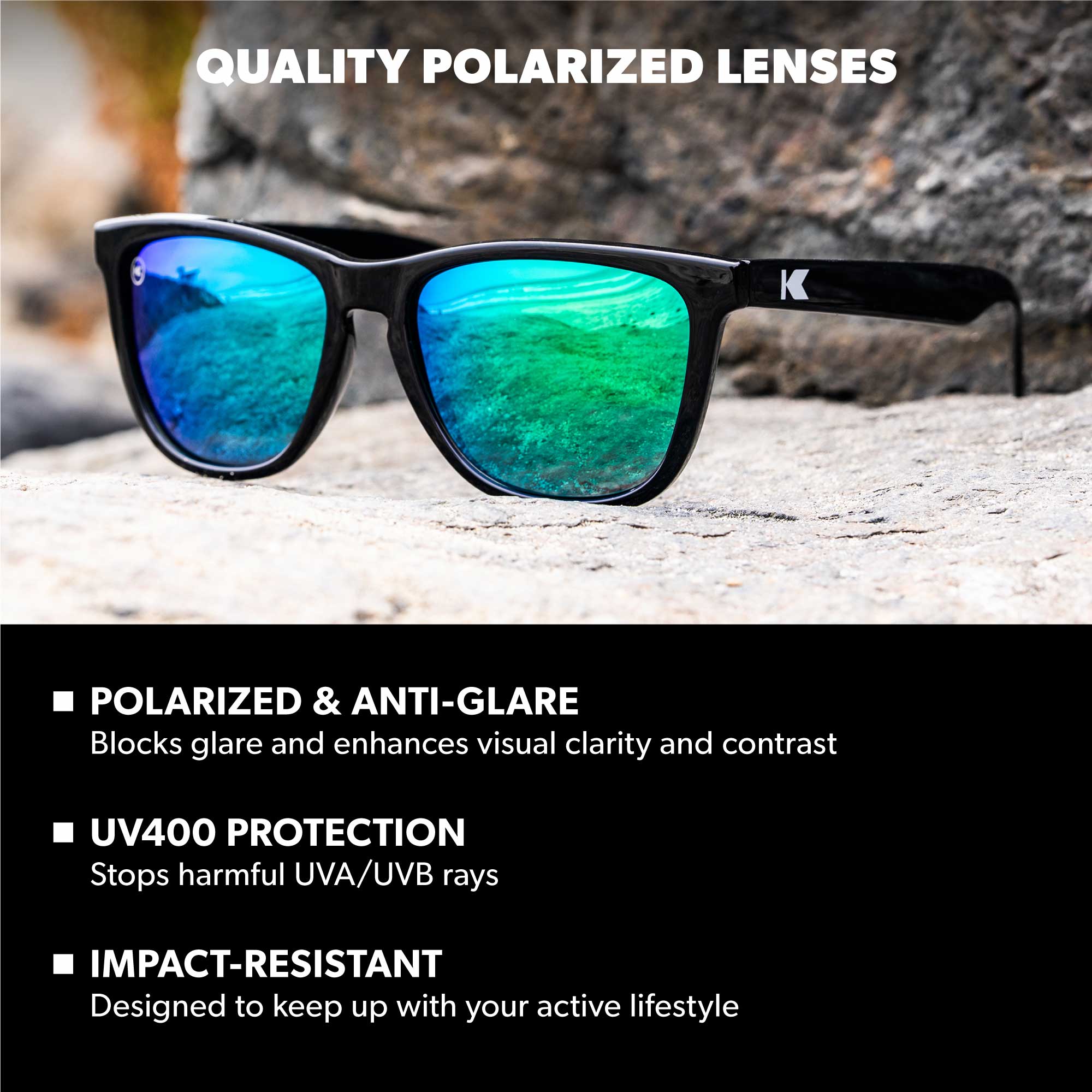 Ibiza Classics Sunglasses, Lens Features