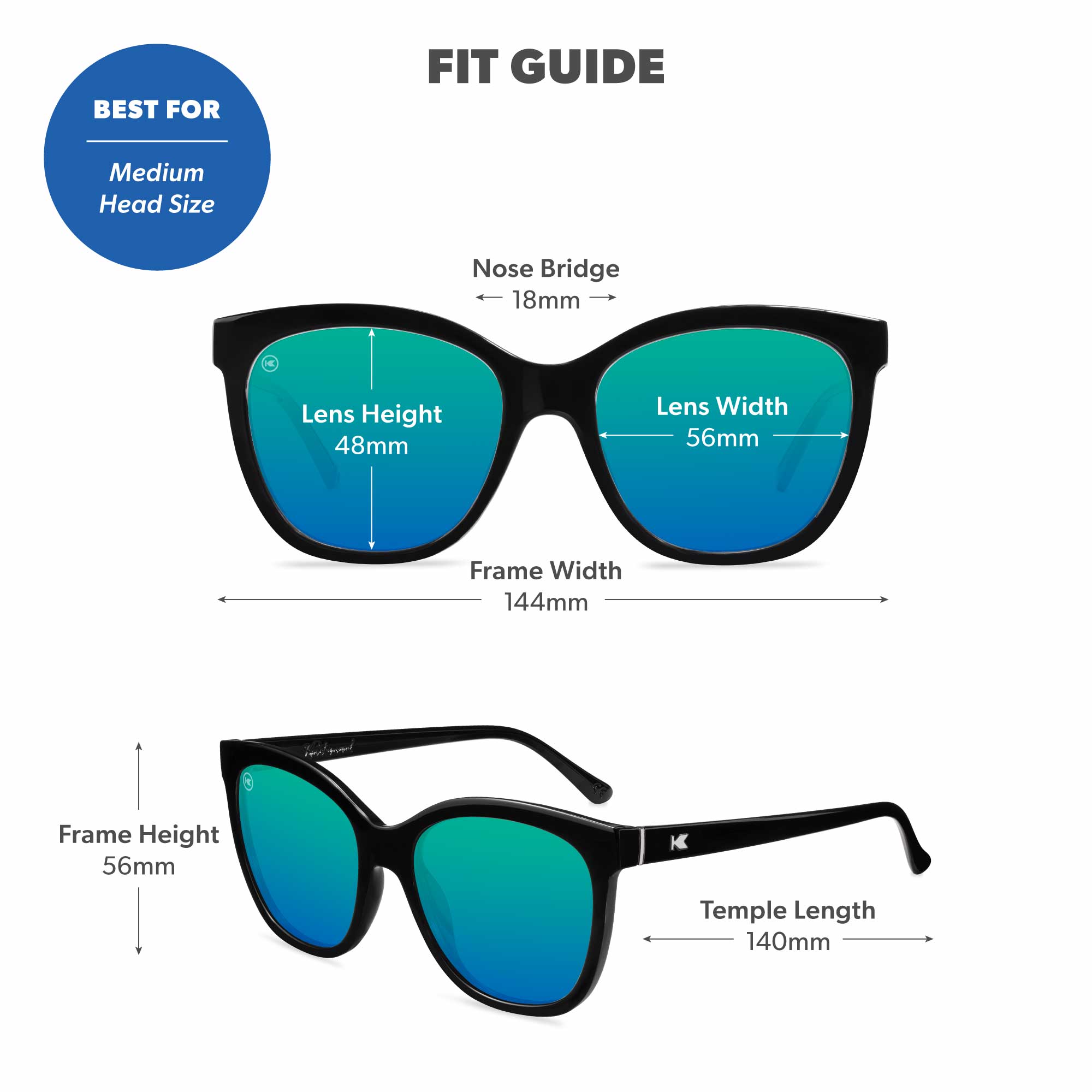 Ibiza Deja Views Sunglasses, Fit Guide