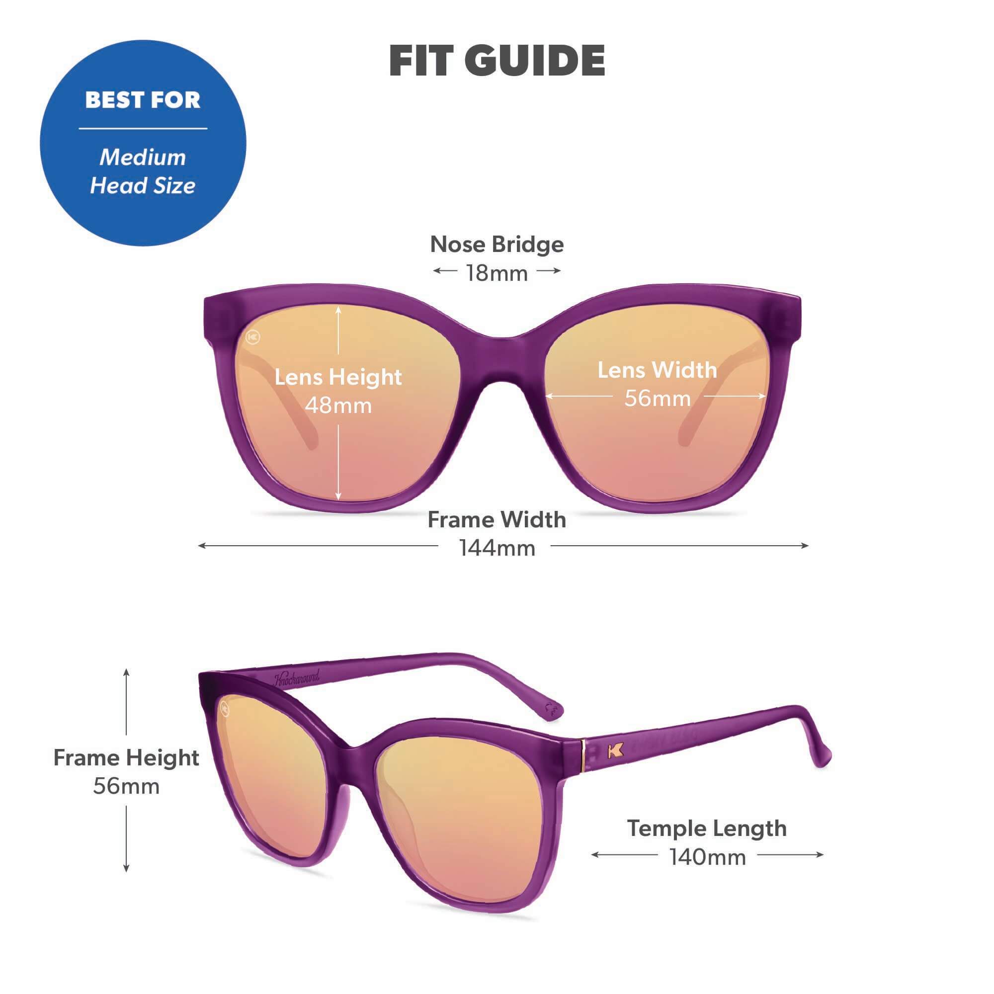 Velvet Royale Deja Views Sunglasses, Fit Guide