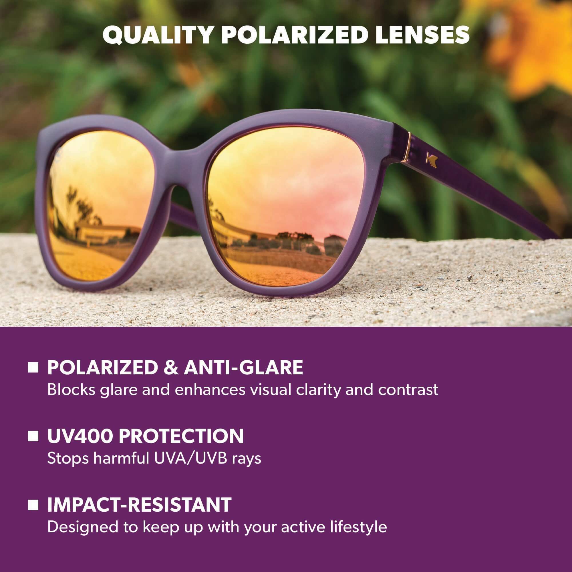 Velvet Royale Deja Views Sunglasses, Lens Features