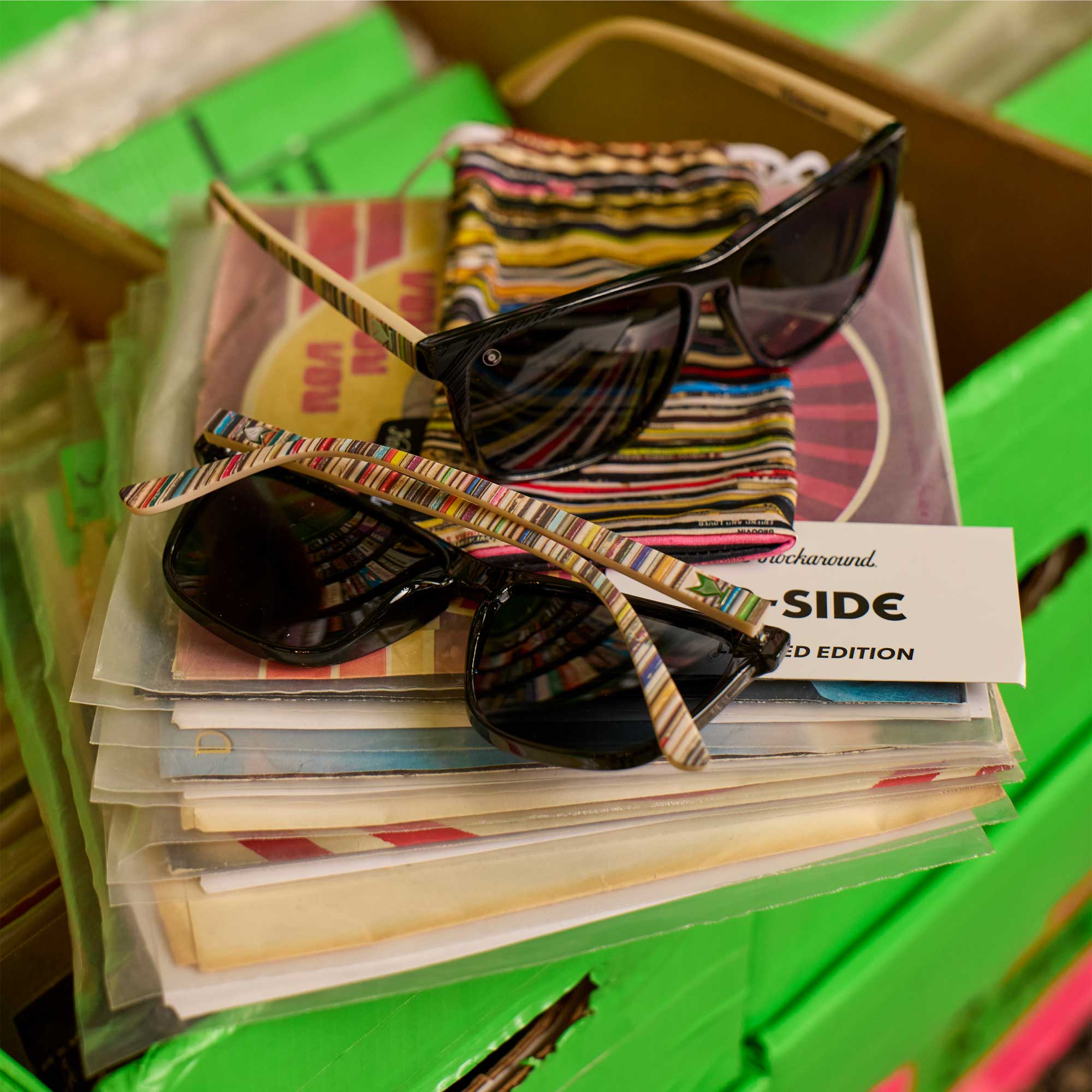 B-Side Fast Lanes Polarized Vinyl Sunglasses | Knockaround