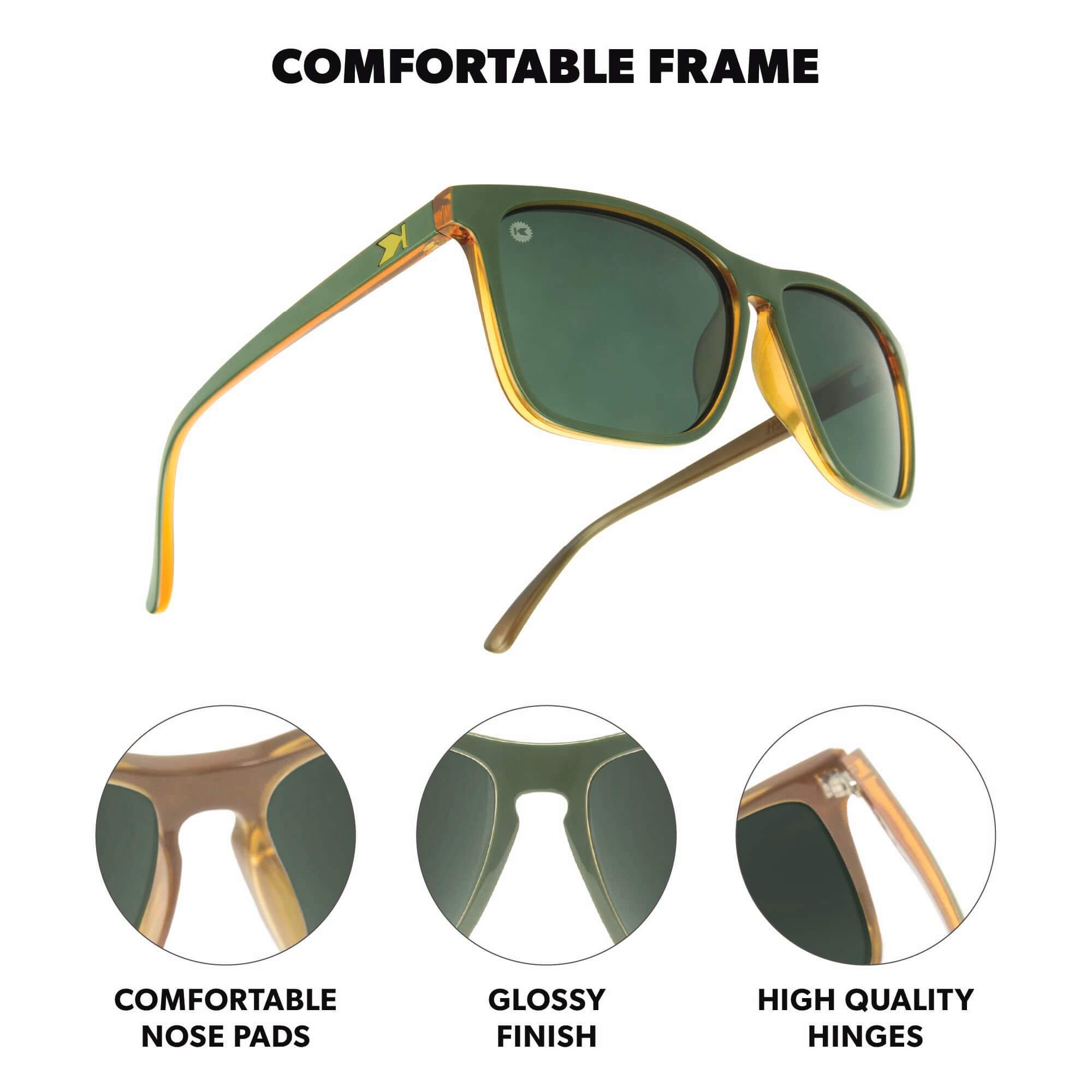 Coyote Calls Fast Lanes Sunglasses, Frame Features