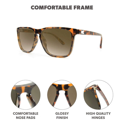Glossy Tortoise Shell / Amber Fast Lanes Sunglasses, Frame Features