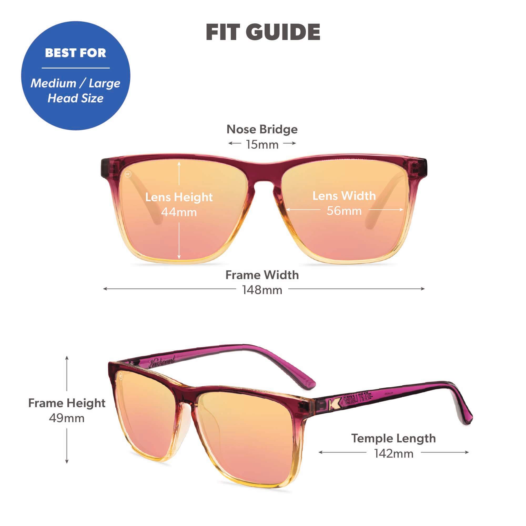 Hot Take Fast Lanes Sunglasses, Fit Guide