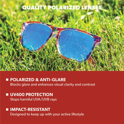 Live Free or Tie-Dye Fast Lanes Sunglasses, Lens Features