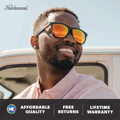 Matte Black / Red Sunset Fast Lanes Sunglasses