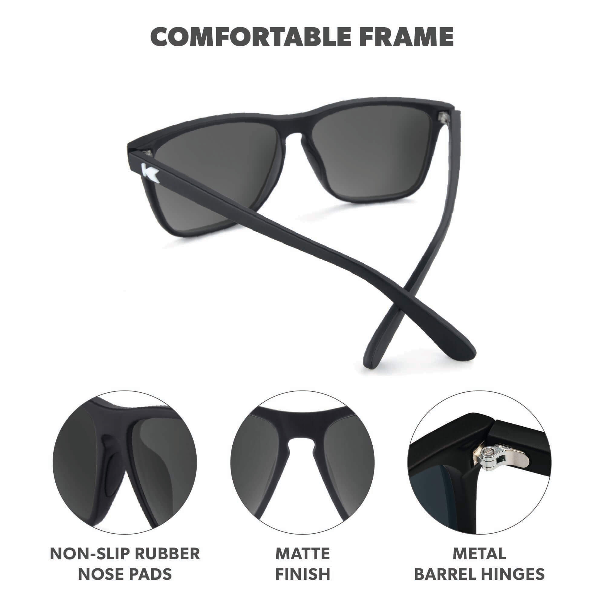 Black / Smoke Fast Lanes Sport Sunglasses, Frame Features