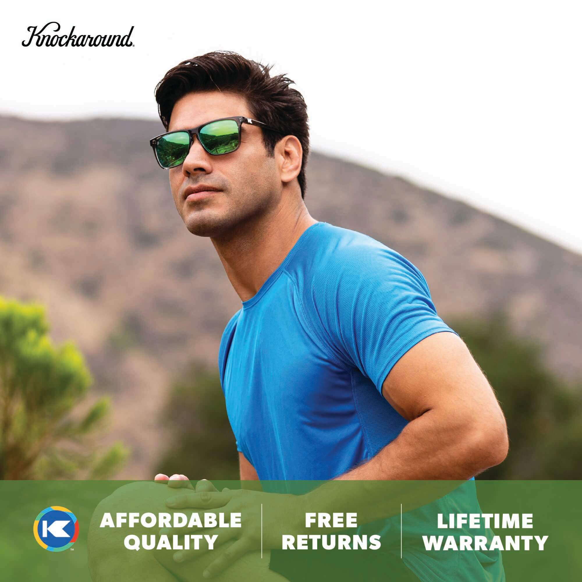 Clear Grey / Green Moonshine Fast Lanes Sport Sunglasses