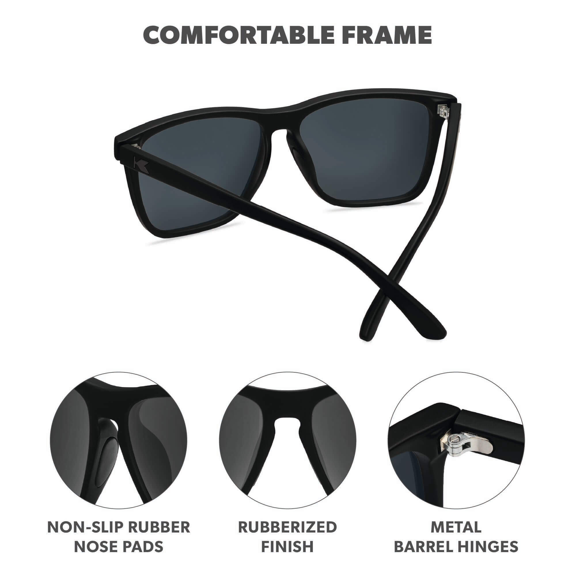 Dead Golfer Black / Smoke Fast Lanes Sport Sunglasses, Frame Features