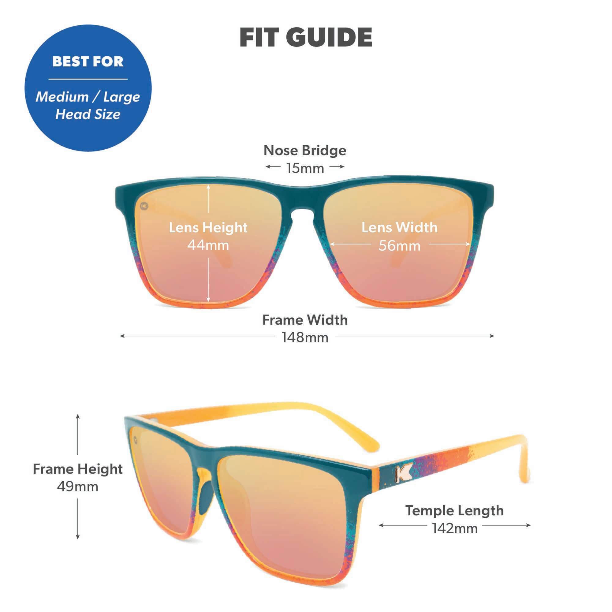 Desert Fast Lanes Sport Sunglasses, Fit Guide