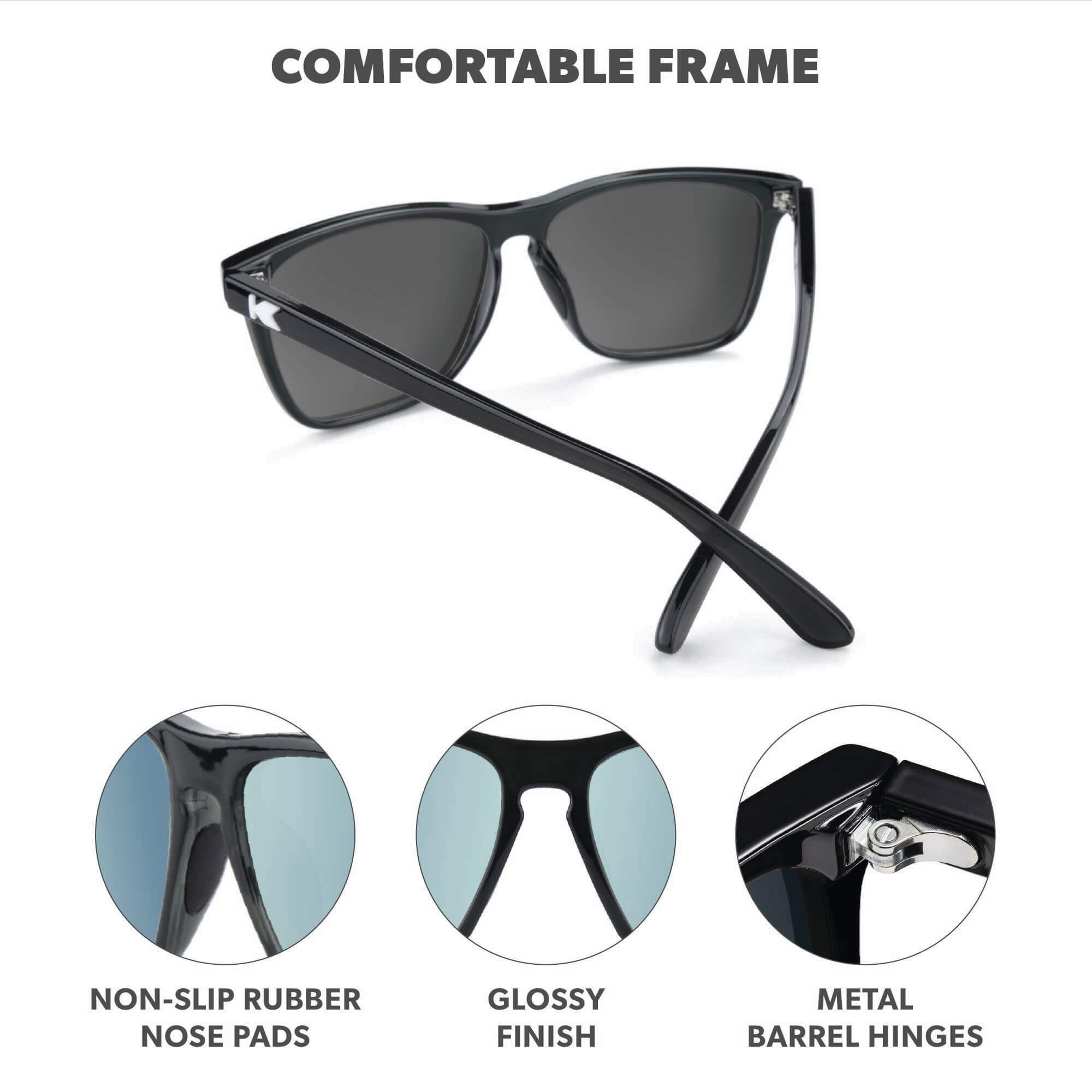 Jelly Black / Sky Blue Fast Lanes Sport Sunglasses, Frame Features