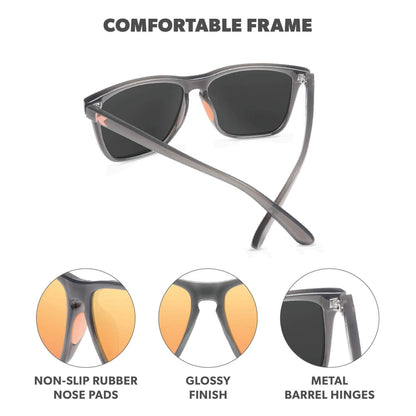 Jelly Grey / Peach Fast Lanes Sport Sunglasses, Frame Features