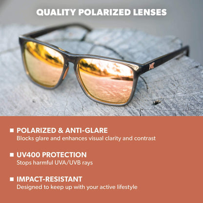 Jelly Grey / Peach Fast Lanes Sport Sunglasses, Lens Features