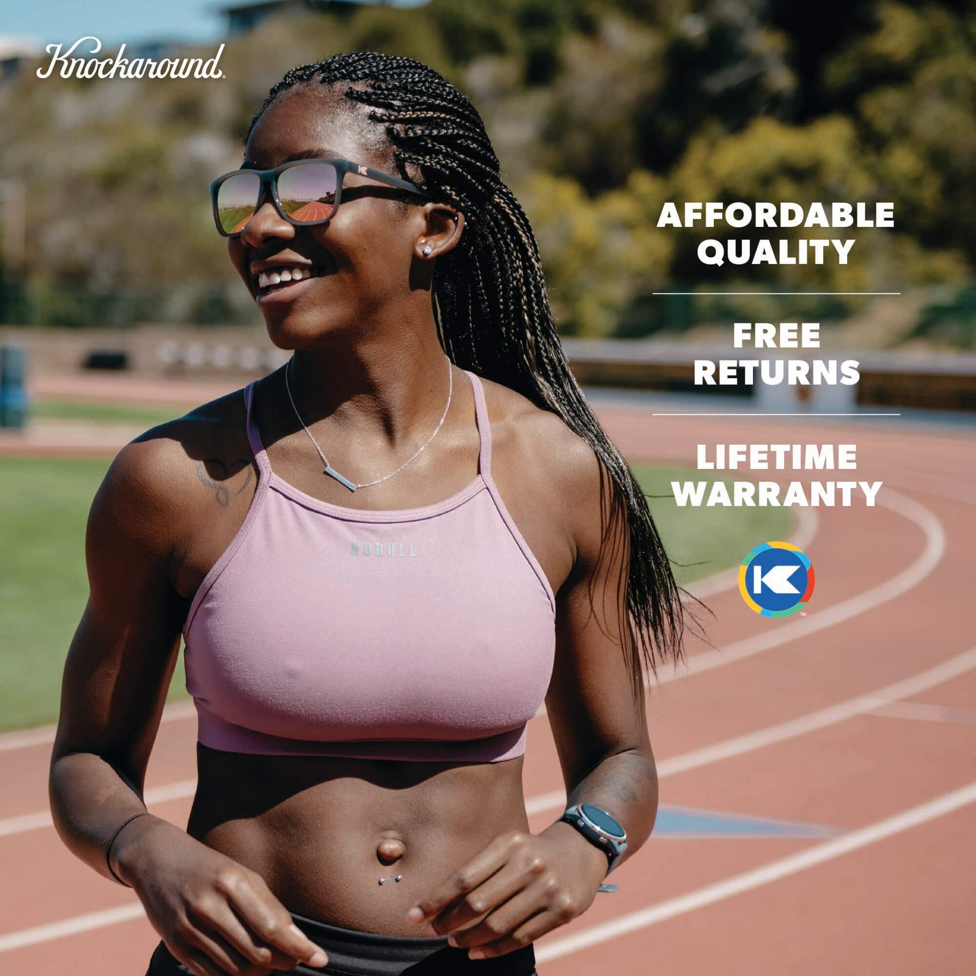 Jelly Grey / Peach Fast Lanes Sport Sunglasses