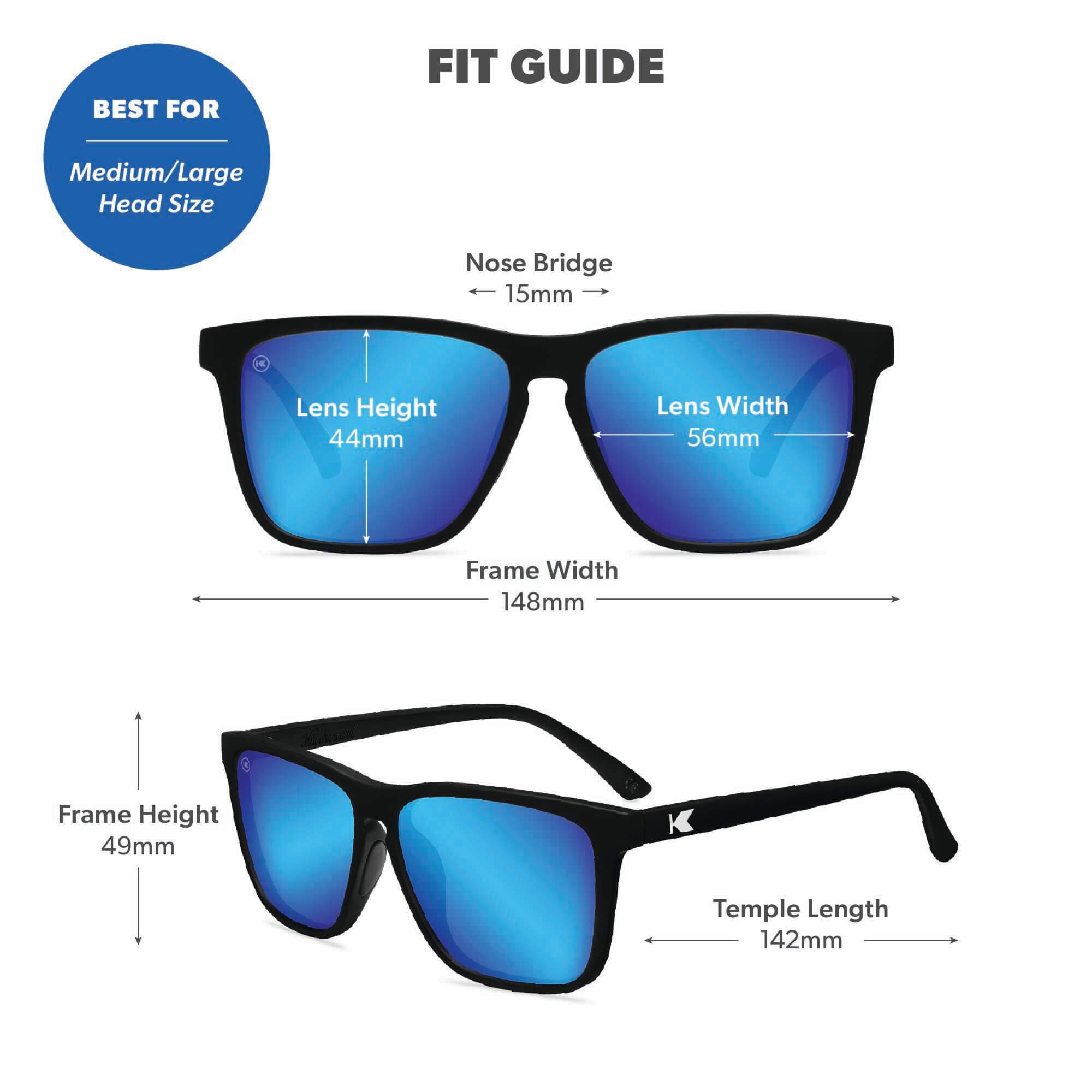 Moonshot Fast Lanes Sport Sunglasses, Fit Guide