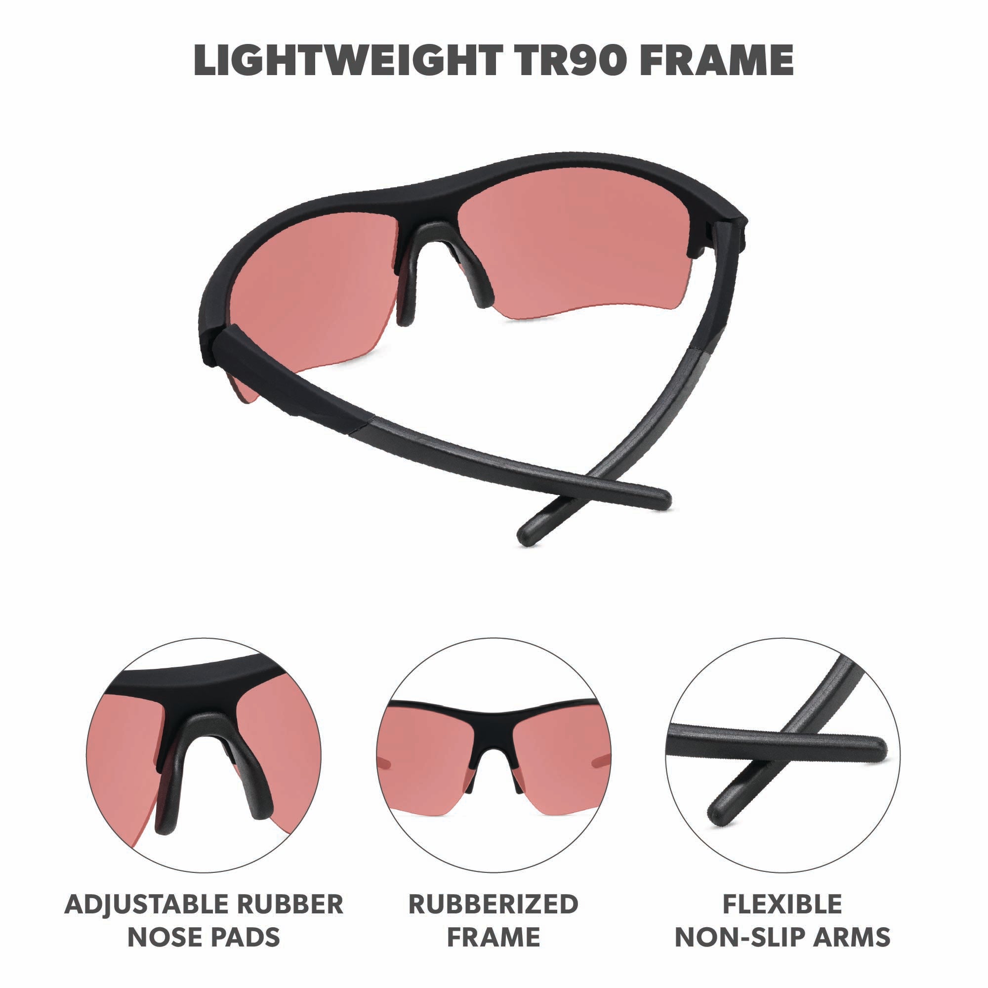 Fairway Flight Paths Sunglasses, Frame Features