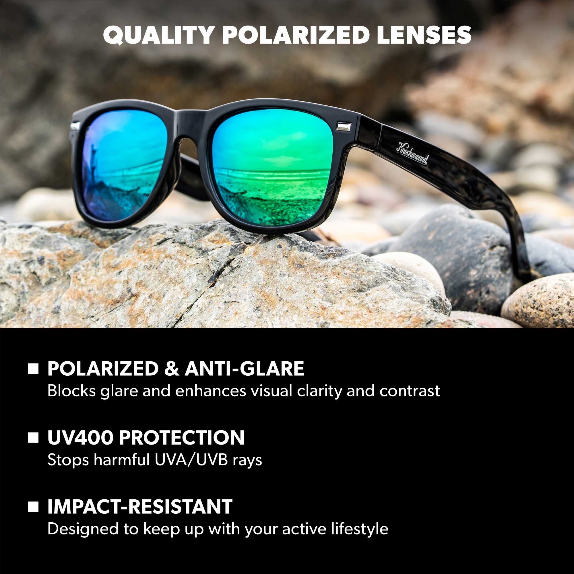 Ibiza Fort Knocks Sunglasses, Lens Features