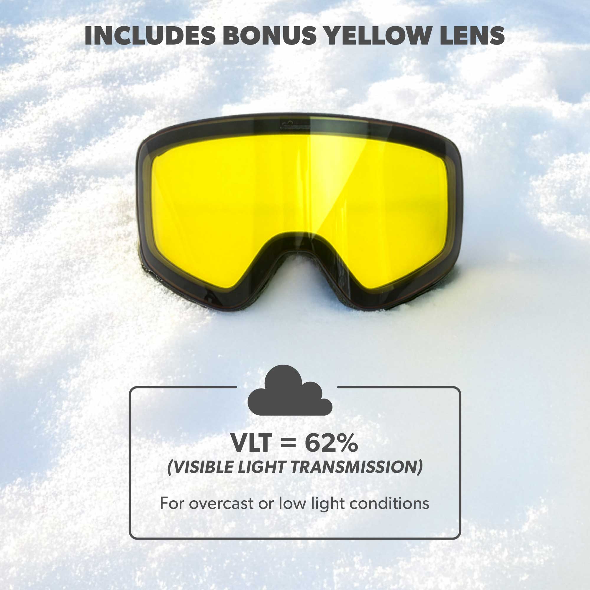 Knockaround Warp Speed Snow Goggles, Bonus Lens