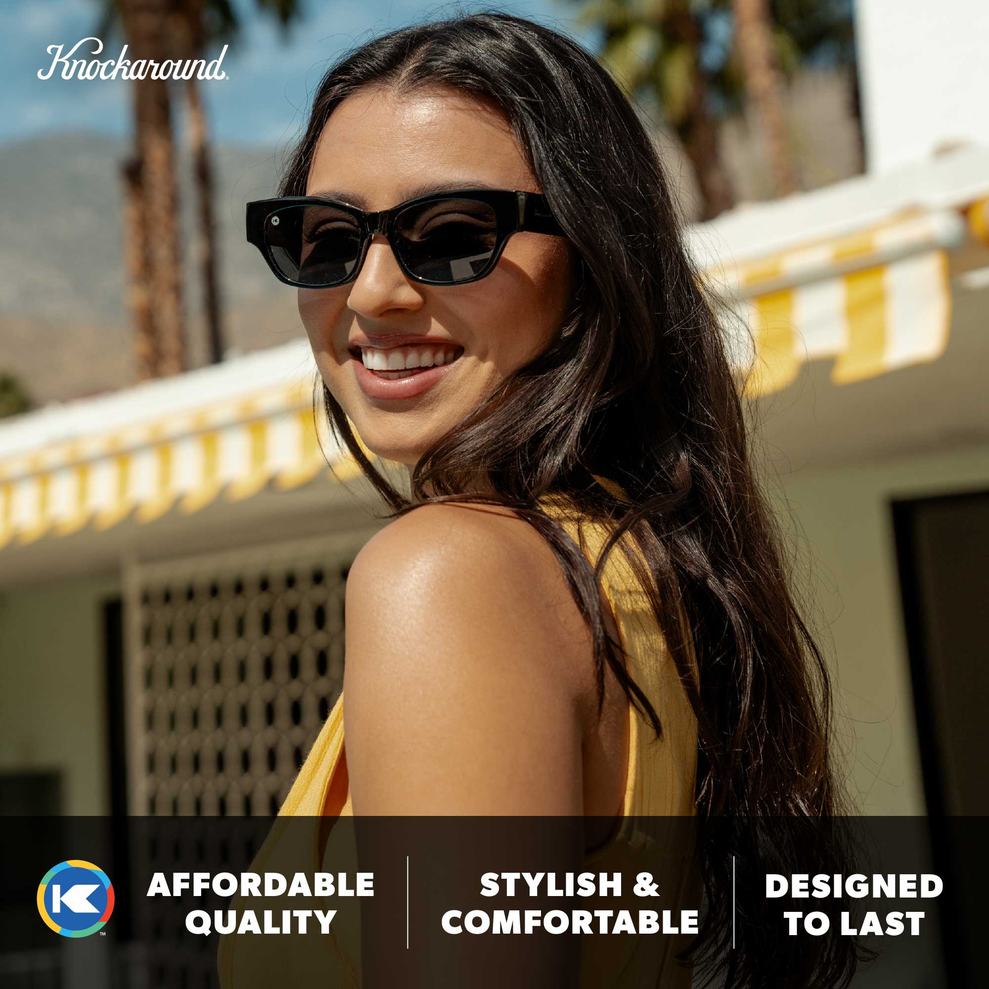 Junipers Rectangle Trendy Fashion Sunglasses | Knockaround Sunglasses