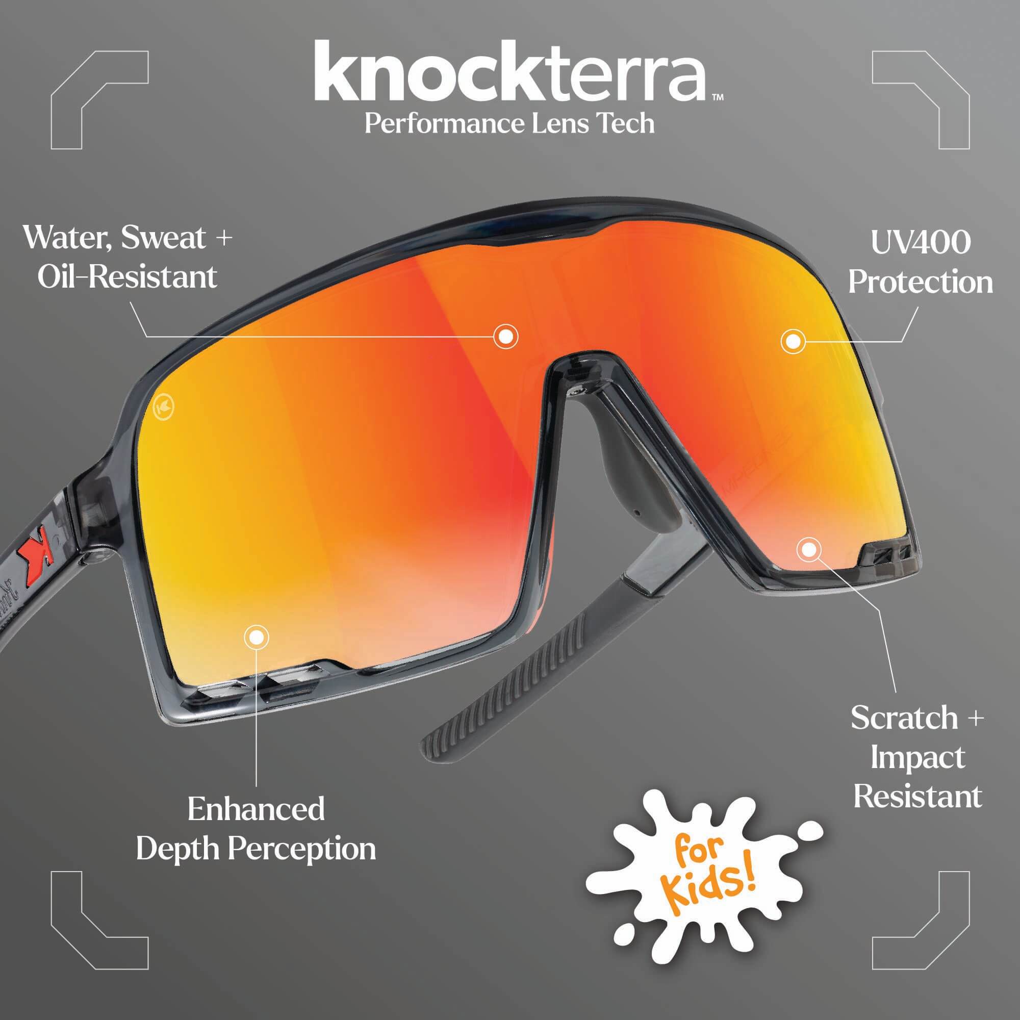 Magma Kids Campeones Sunglasses, Knockterra Lens Features