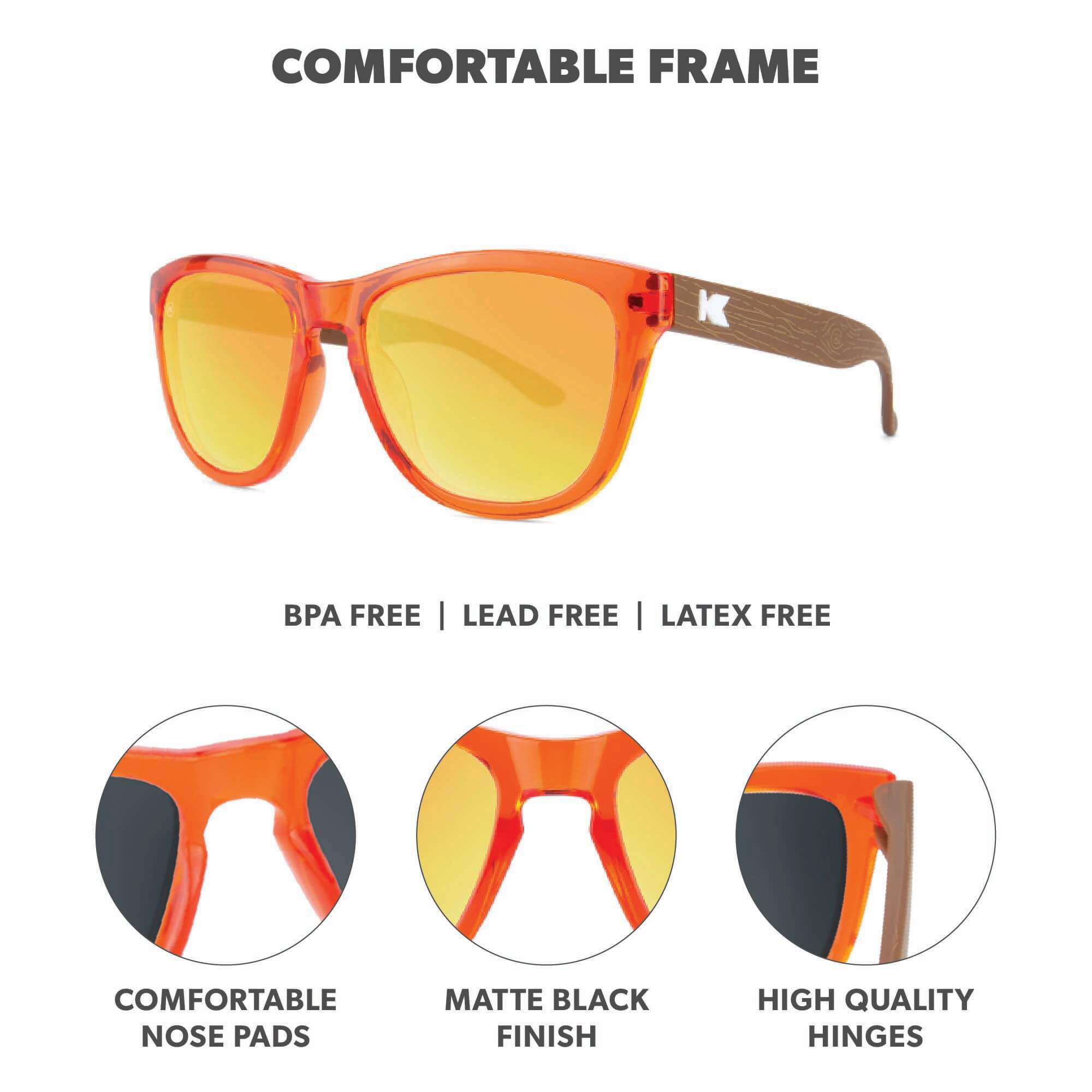 Campfire Kids Premiums Sunglasses, Frame Features
