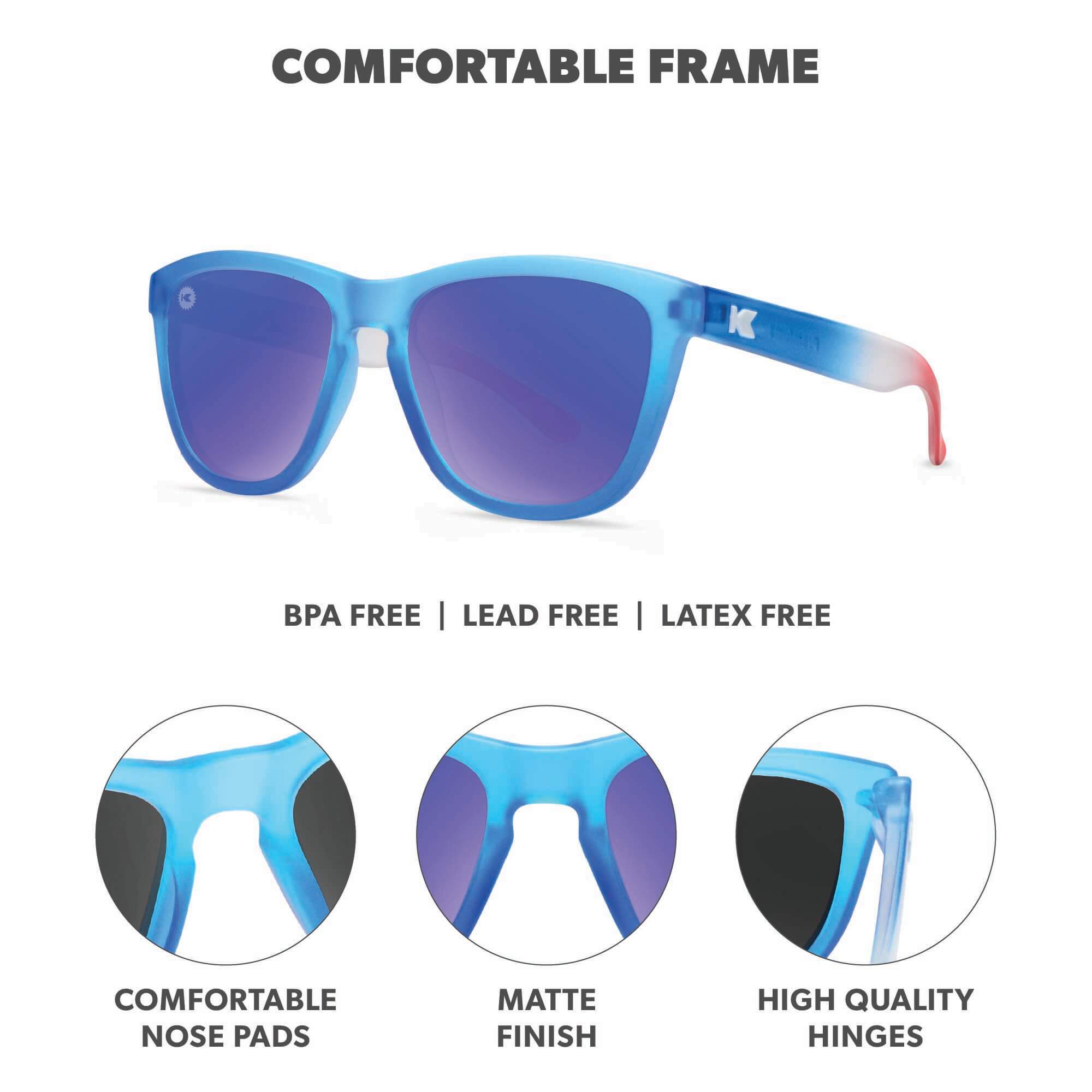 Rocket Pop Kids Premiums Sunglasses, Frame Features