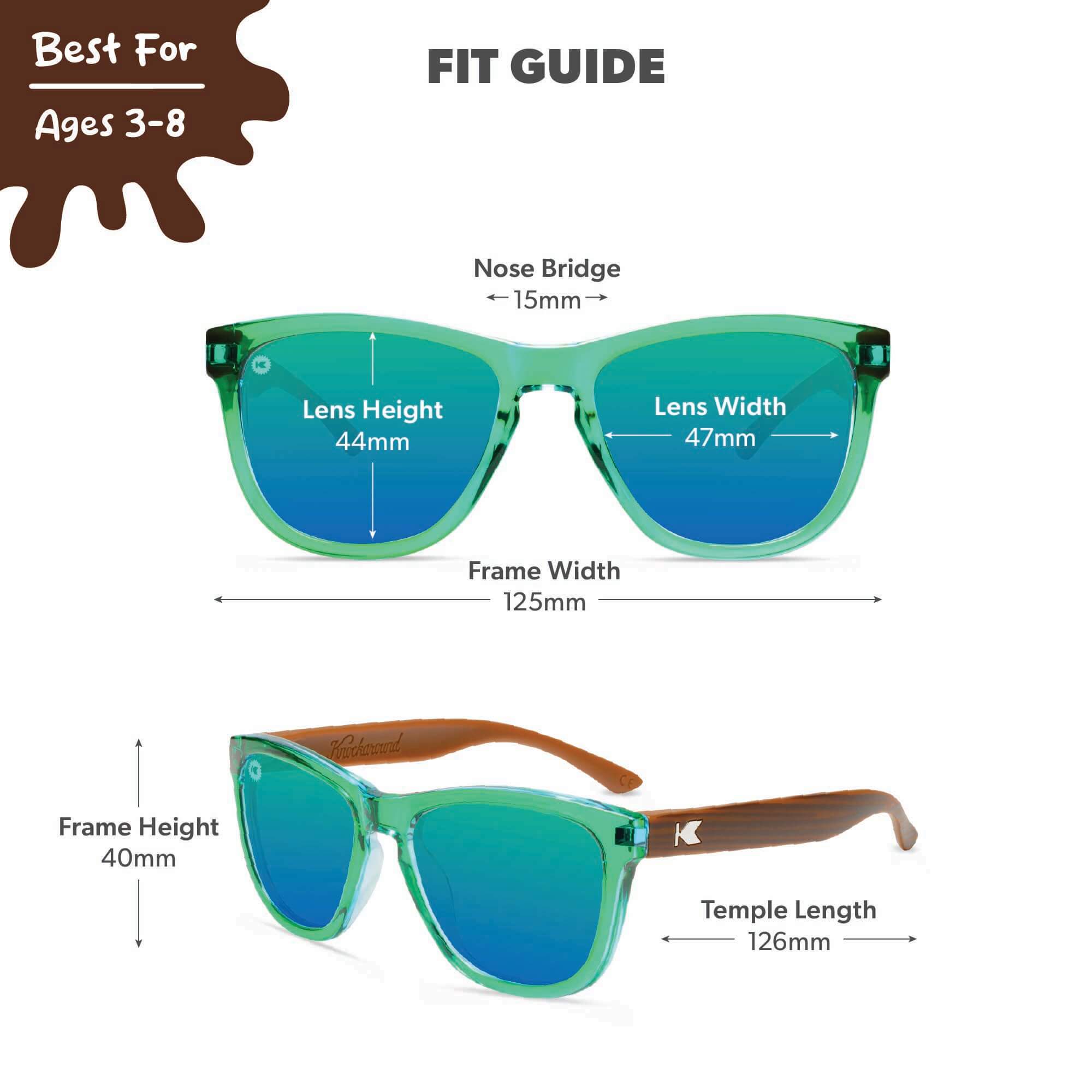 Woodland Kids Premiums Sunglasses, Fit Guide