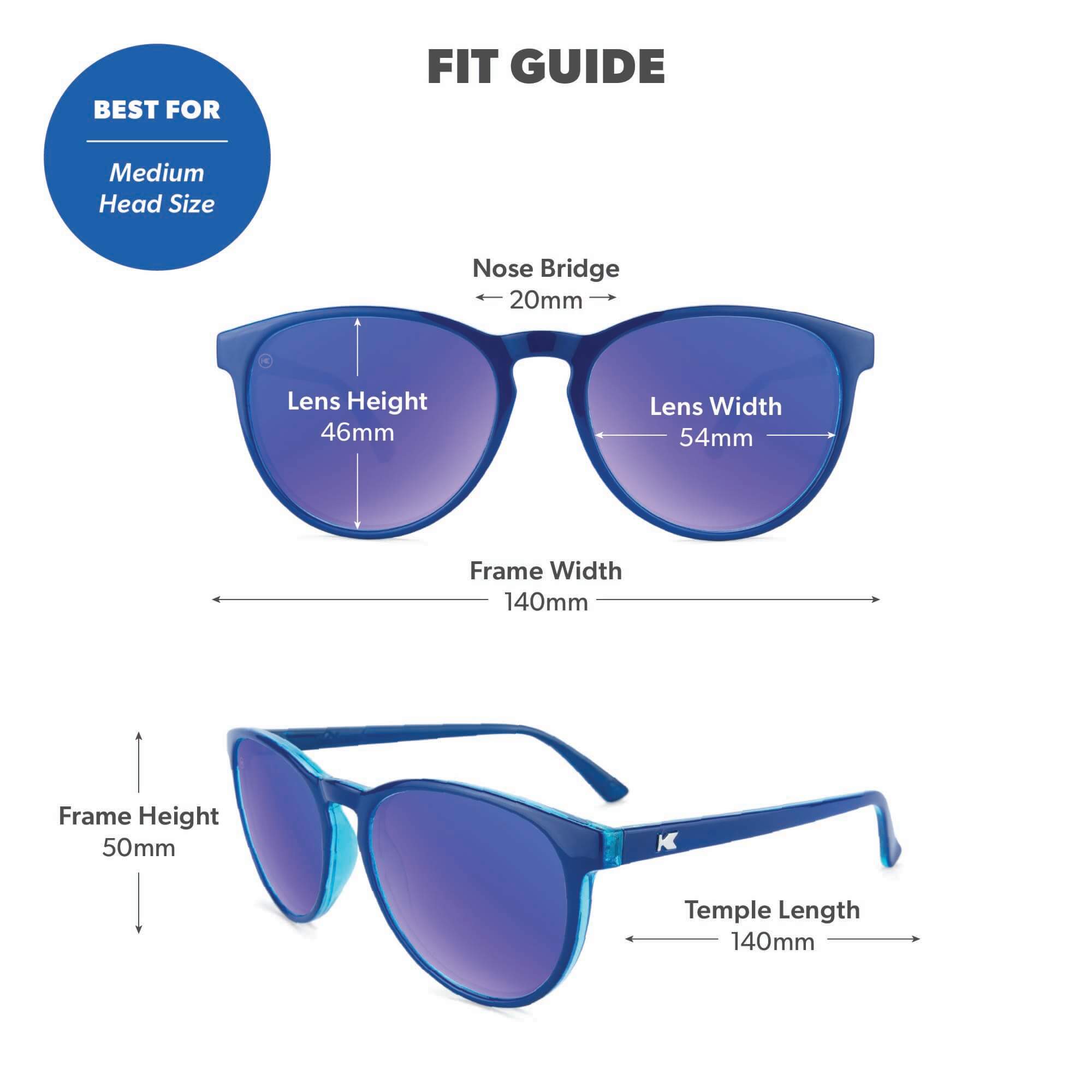 Blueberry Geode Mai Tais Sunglasses, Fit Guide