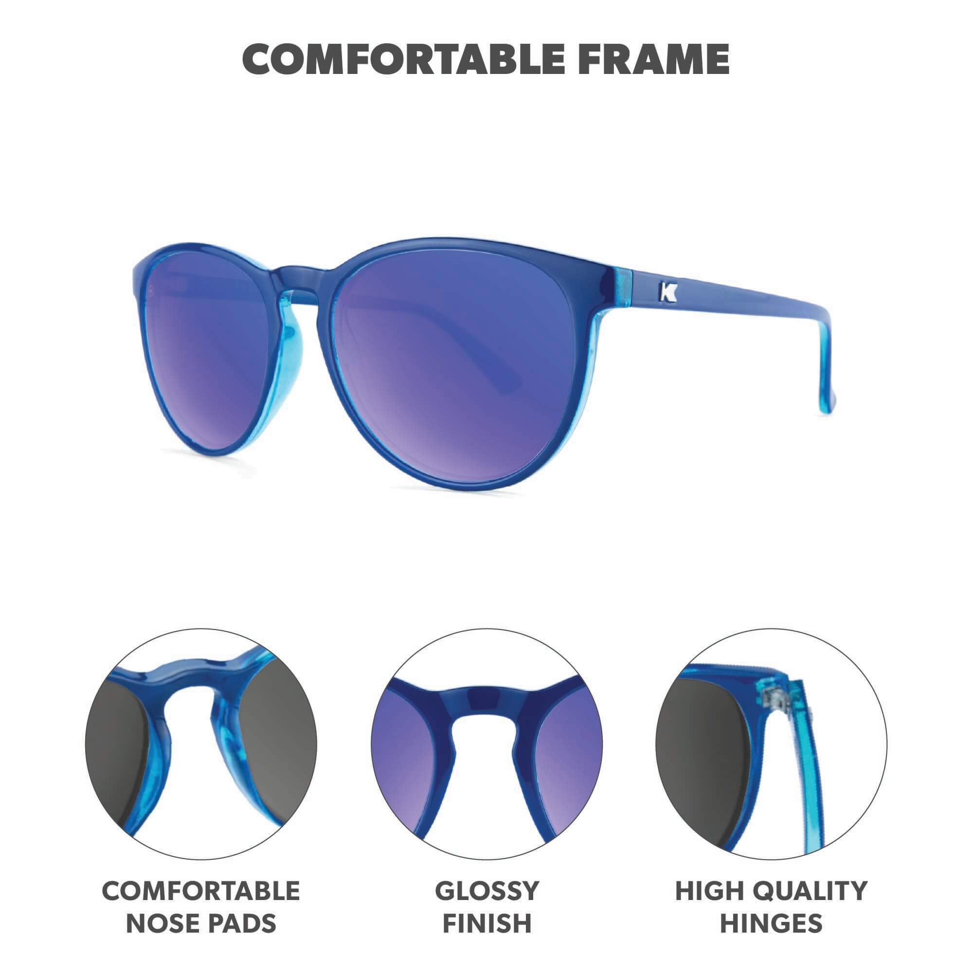 Blueberry Geode Mai Tais Sunglasses, Frame Features