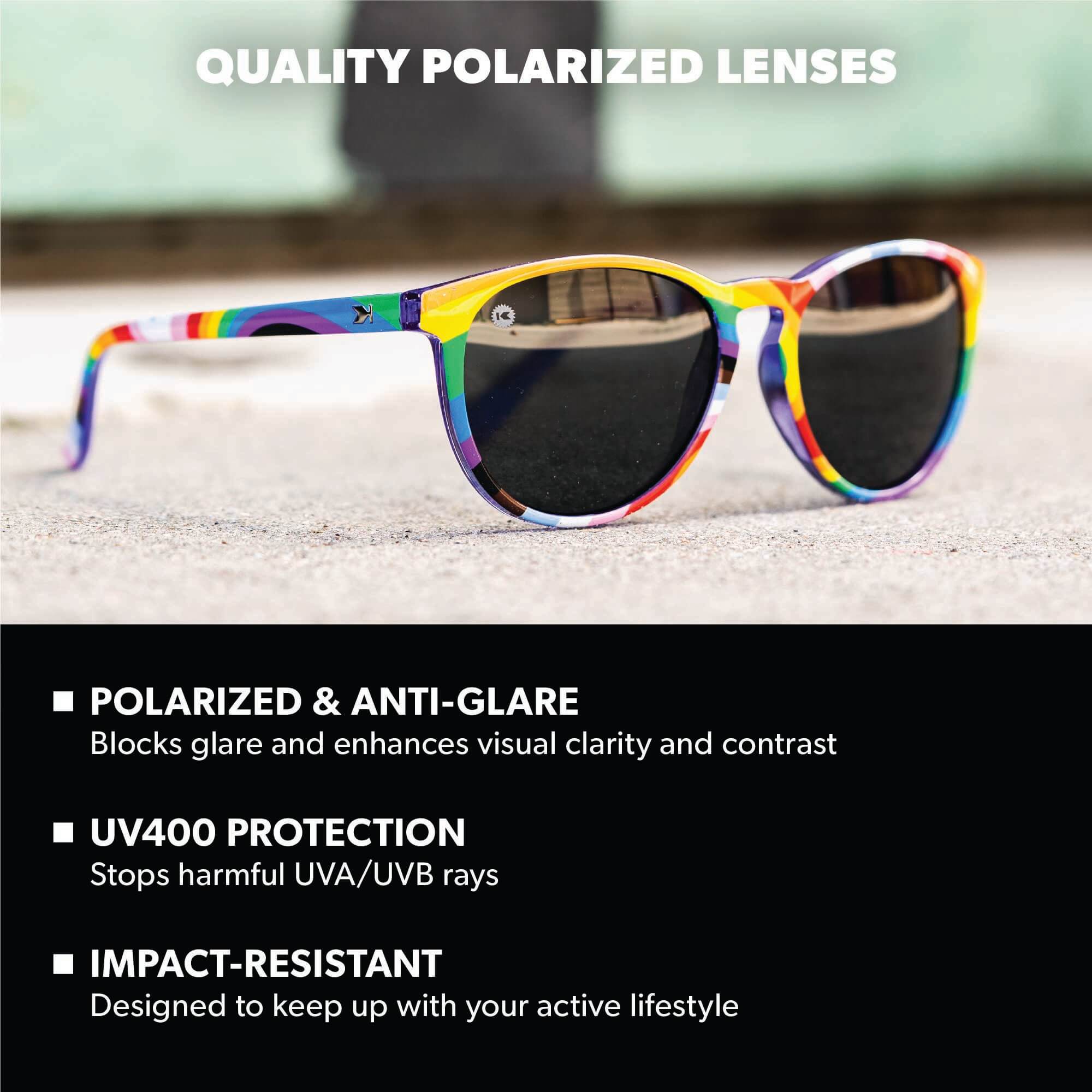 Loud and Proud Mai Tais Sunglasses, Lens Features