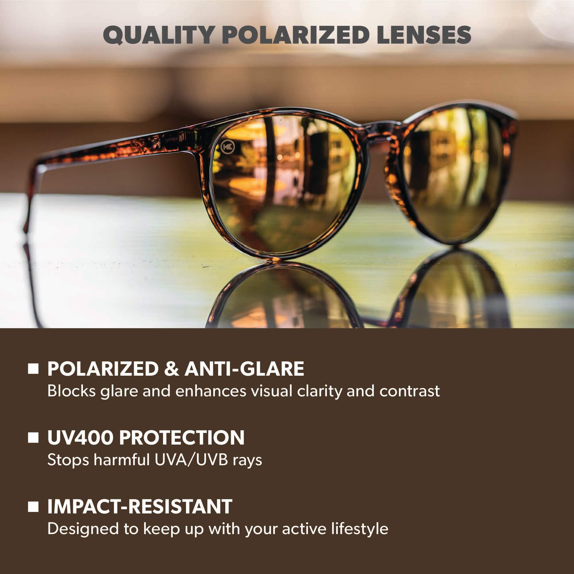 Pink Ink Mai Tais Sunglasses, Lens Features