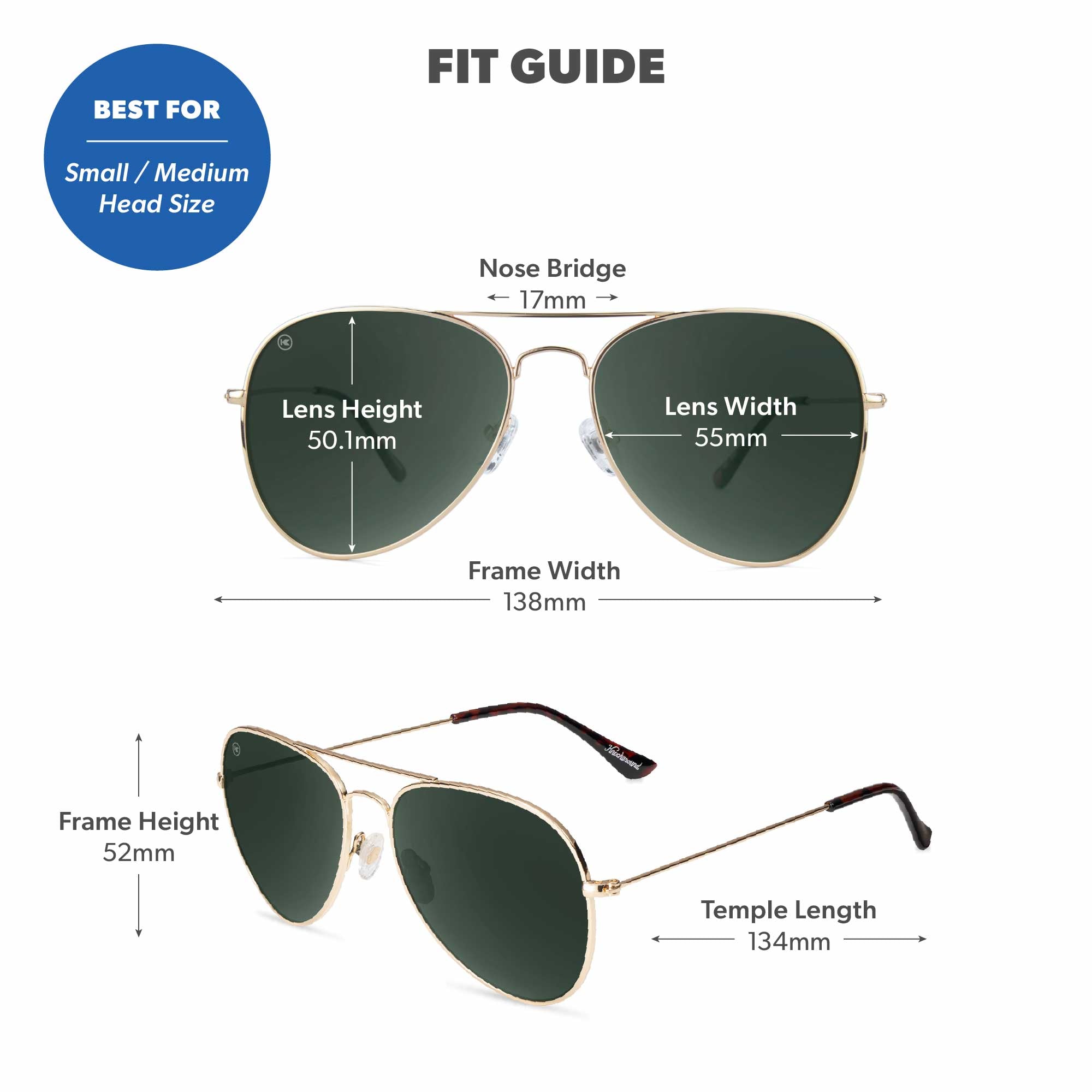 Mile Highs Polarized UV400 Aviator Sunglasses | Knockaround Sunglasses