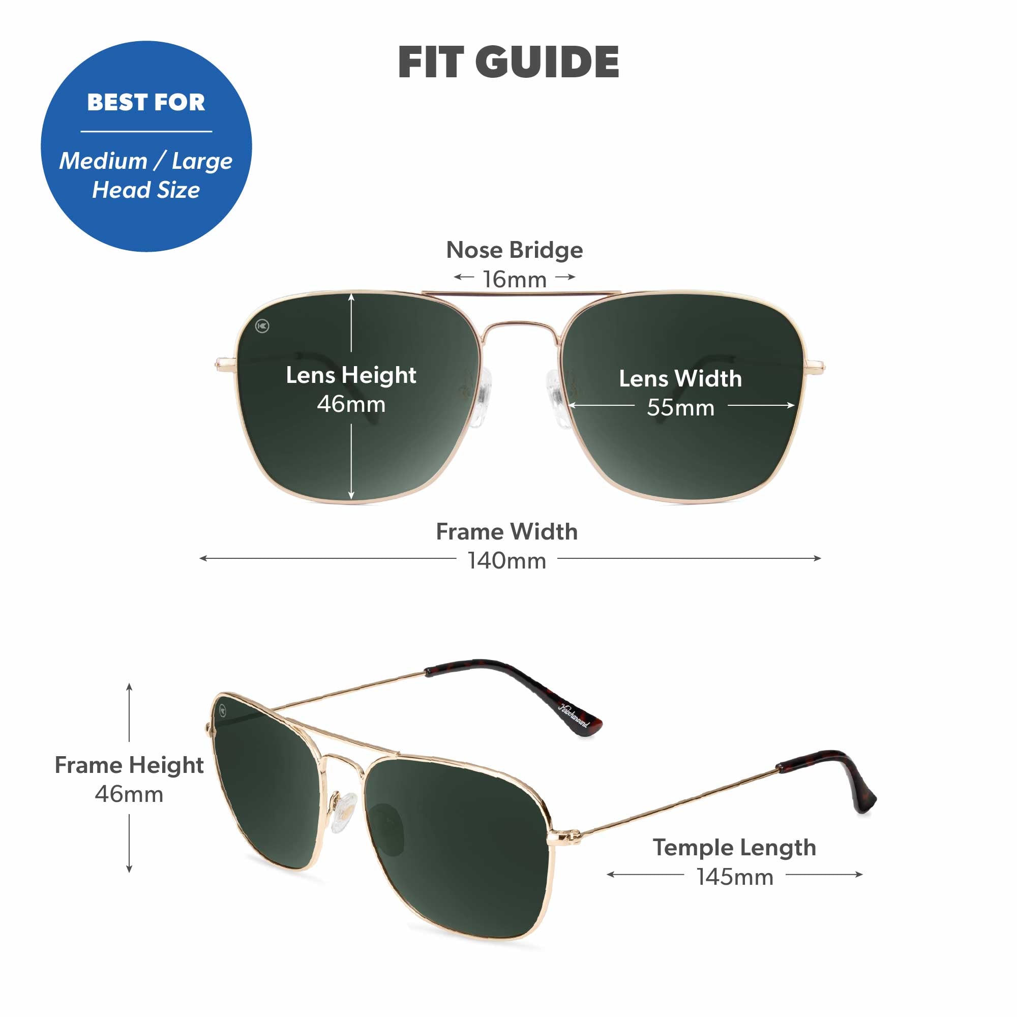 Mount Evans Polarized UV400 Trendy Aviator Sunglasses | Knockaround