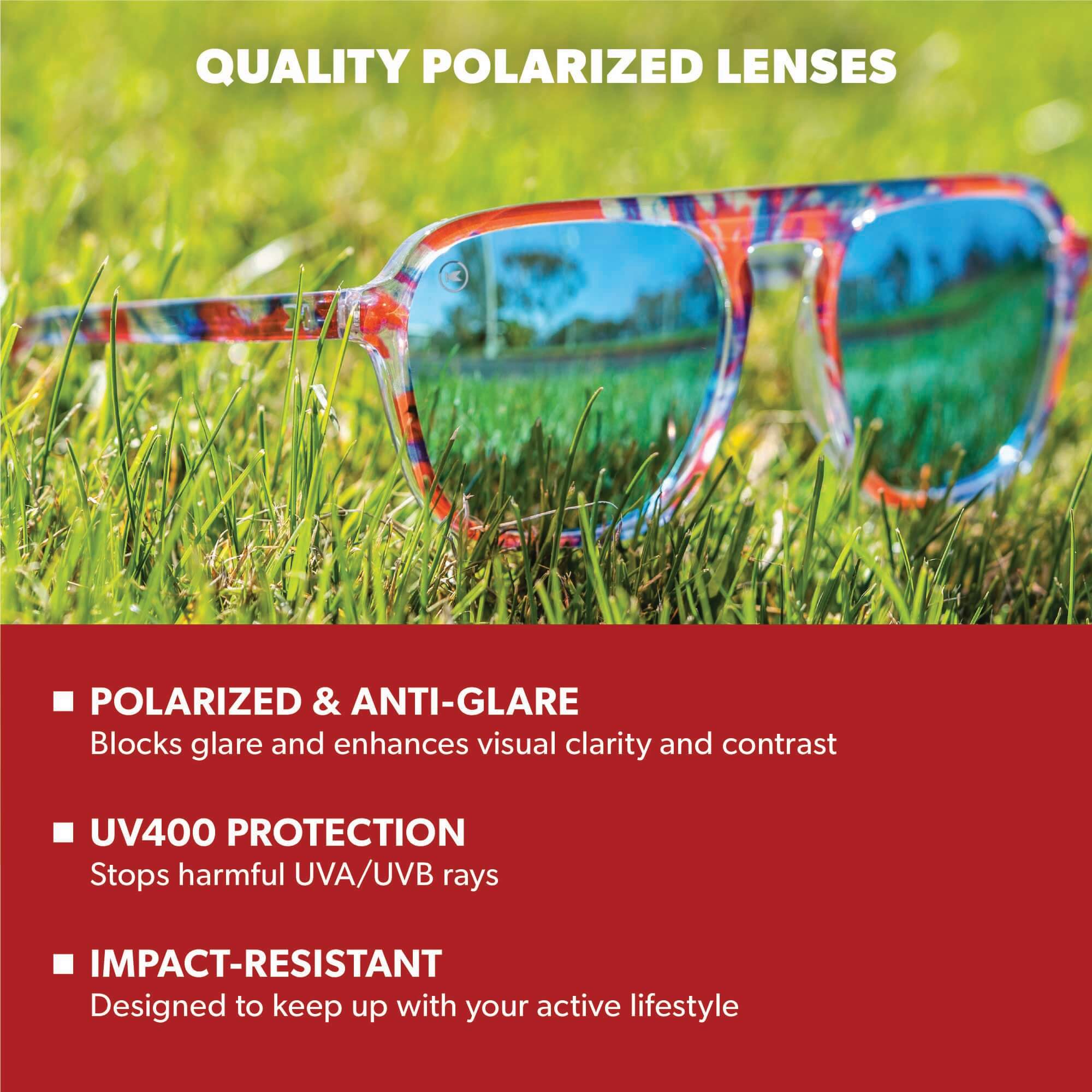 Live Free or Tie-Dye Pacific Palisades Sunglasses, Lens Features