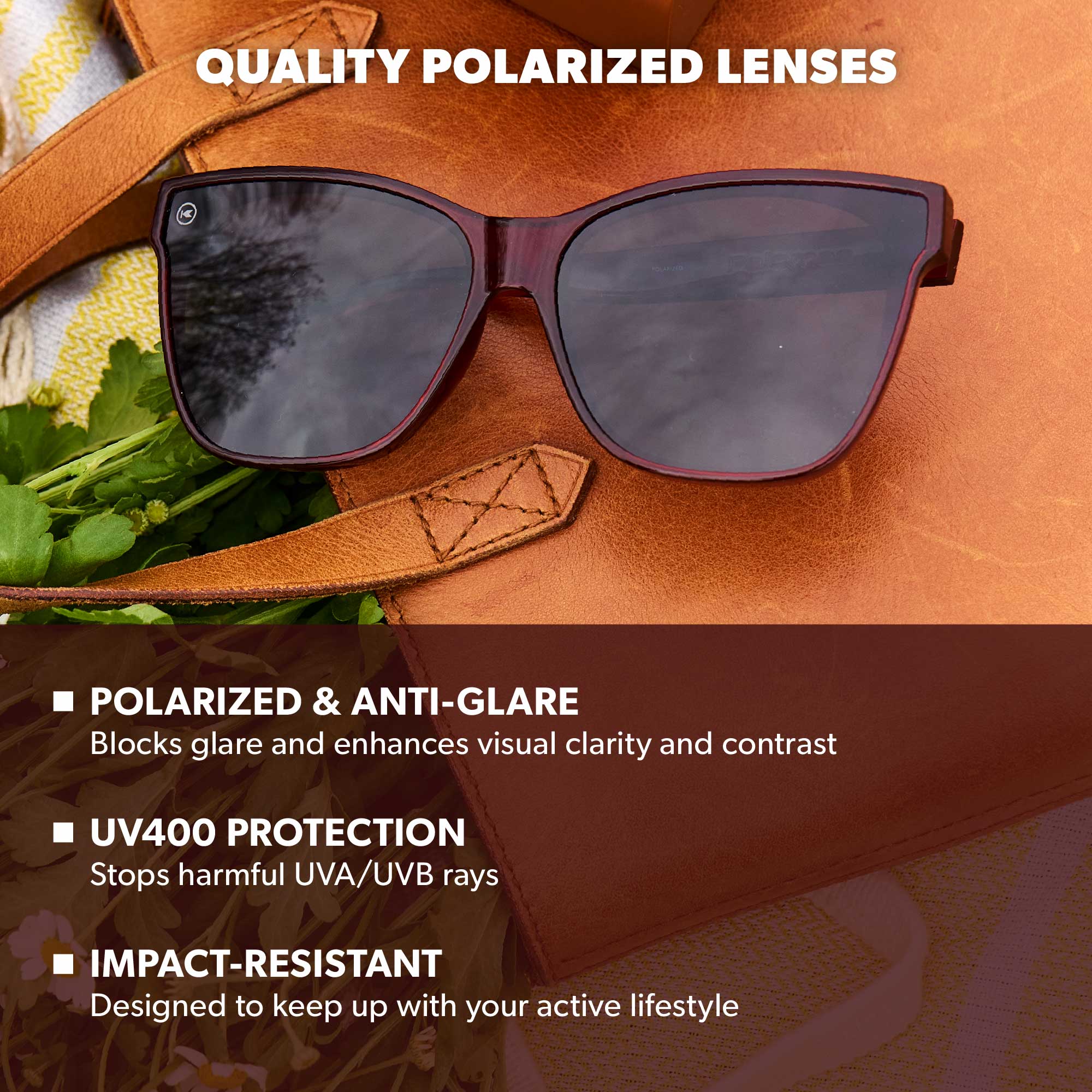 Black Cherry Palomas Sunglasses, Lens Features