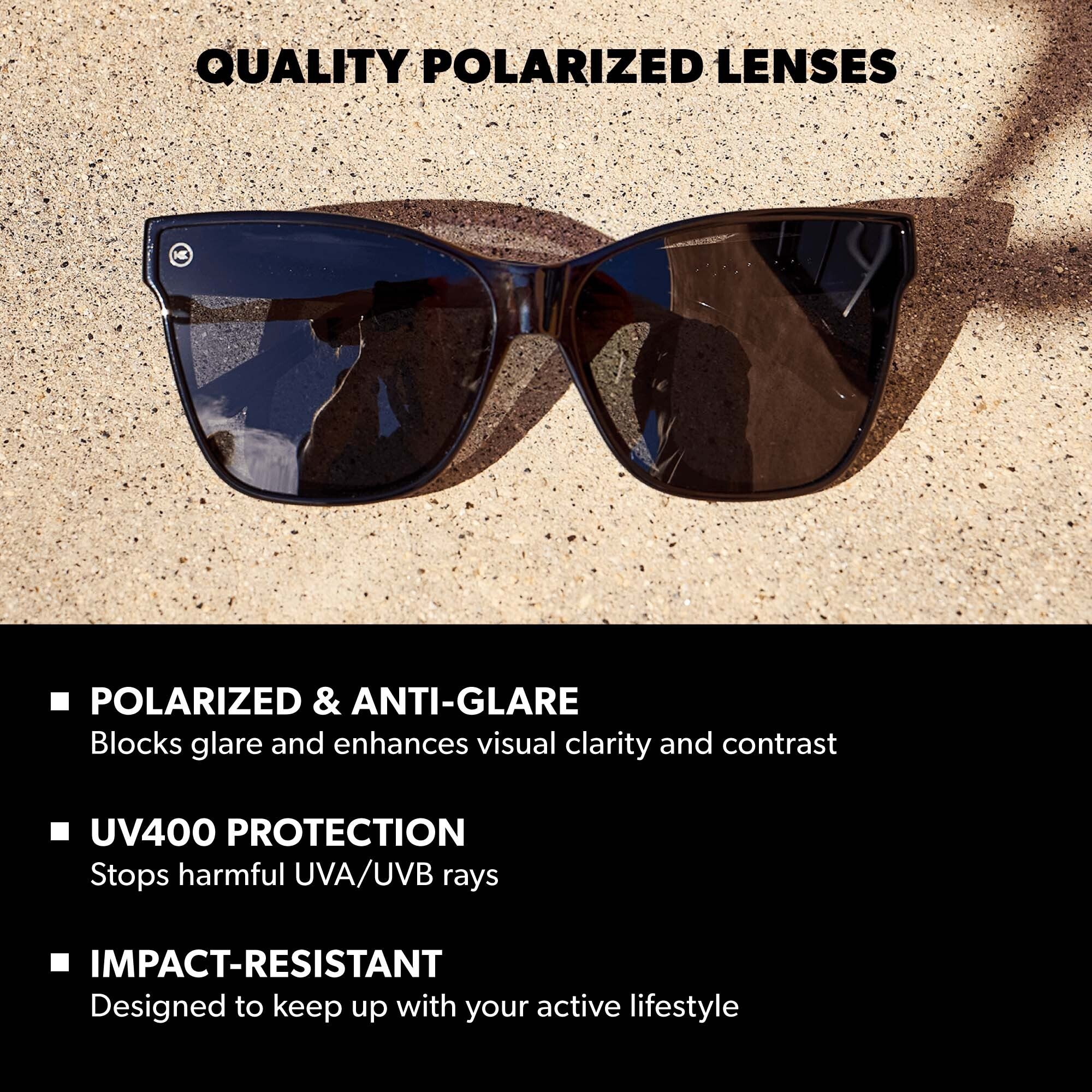 Piano Black Palomas Sunglasses, Lens Features