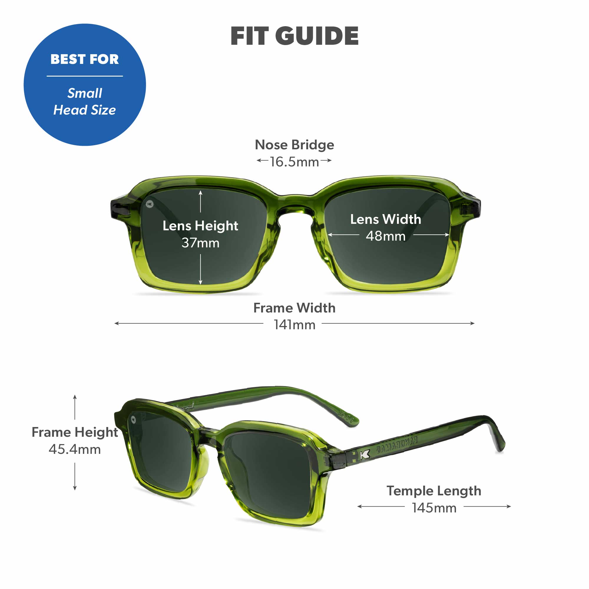 Nori Panoramas Sunglasses, Fit Guide