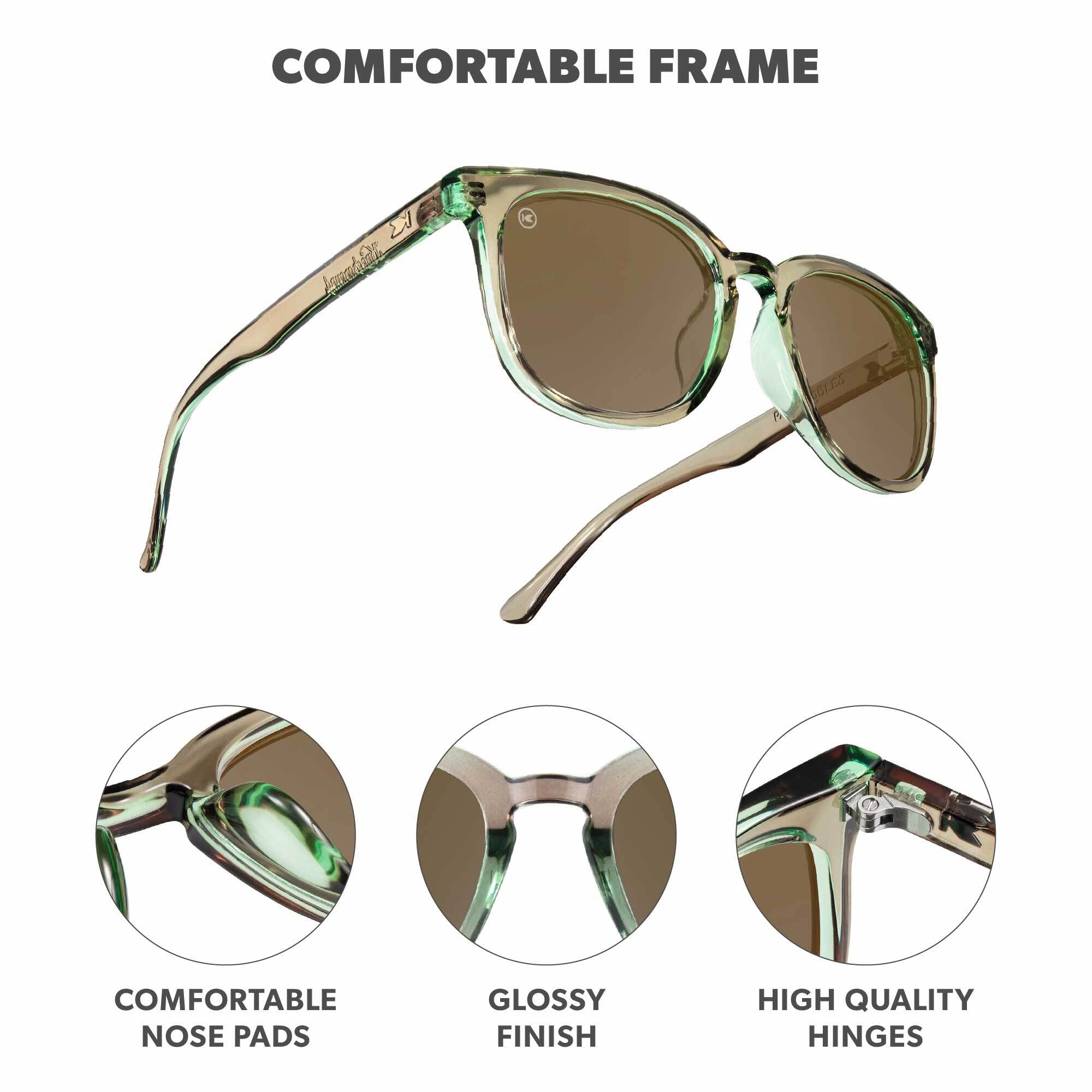 Aged Sage / Amber Paso Robles Sunglasses, Frame Features