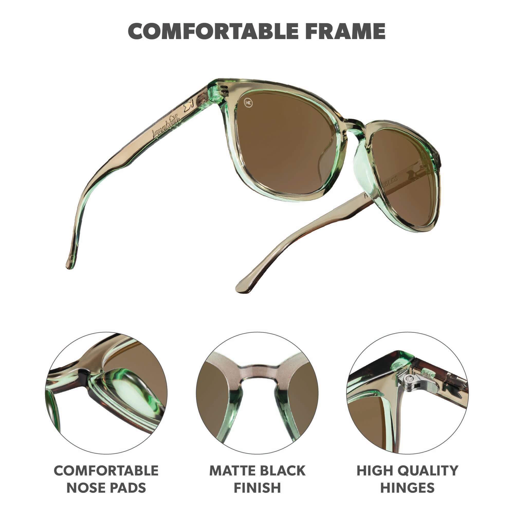 Aged Sage / Amber Paso Robles Sunglasses, Frame Features