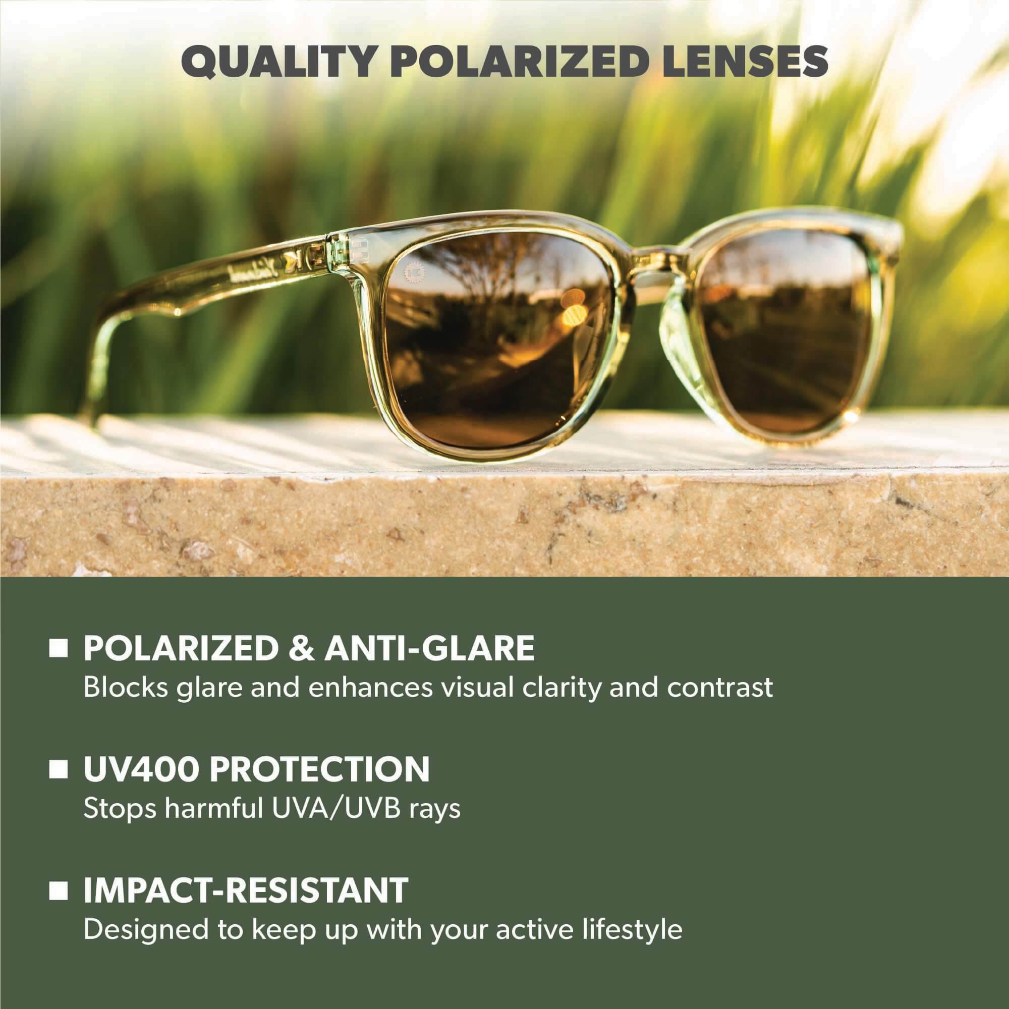 Aged Sage / Amber Paso Robles Sunglasses, Lens Features