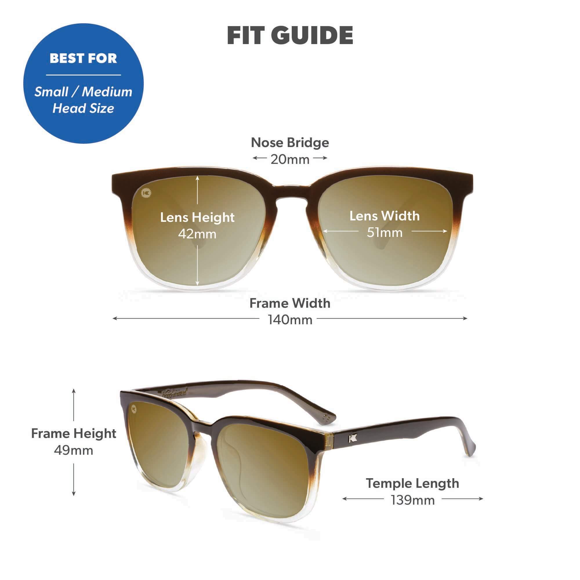 Brookbed Paso Robles Sunglasses, Fit Guide