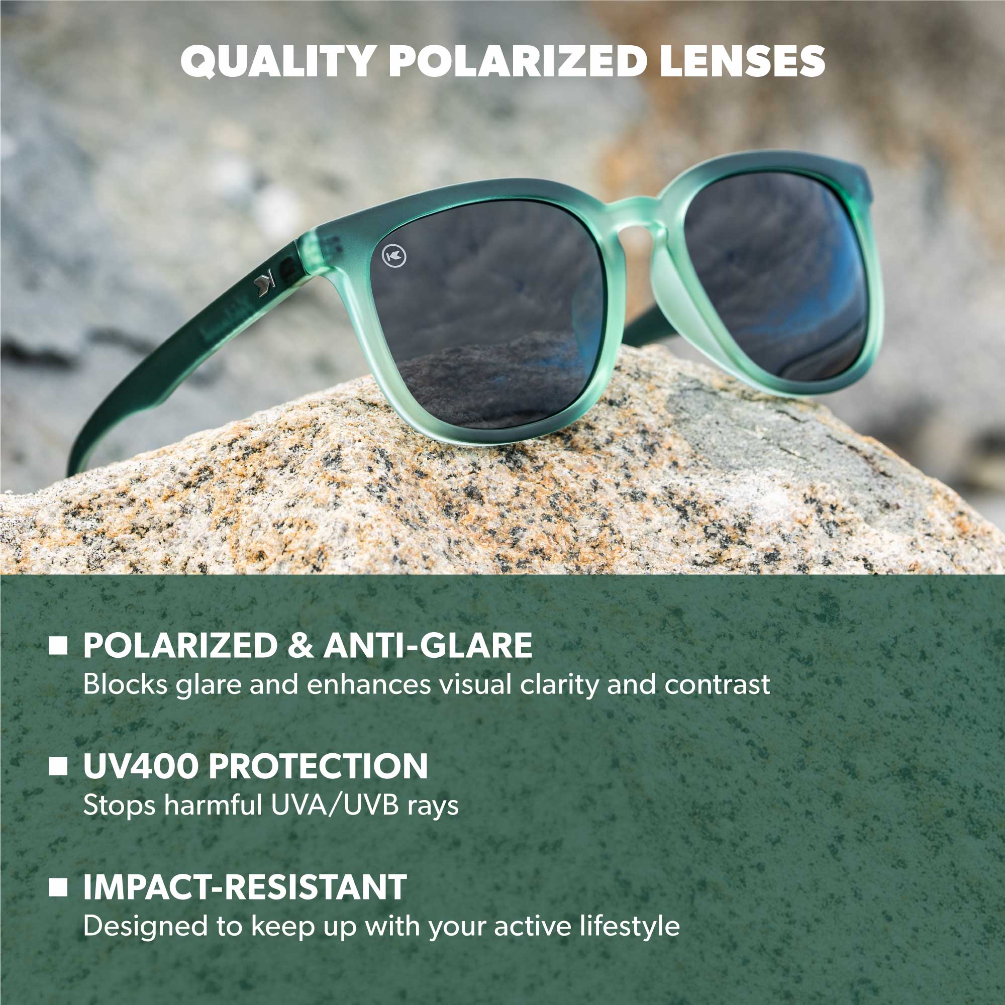 Glass Beach Paso Robles Sunglasses, Lens Features