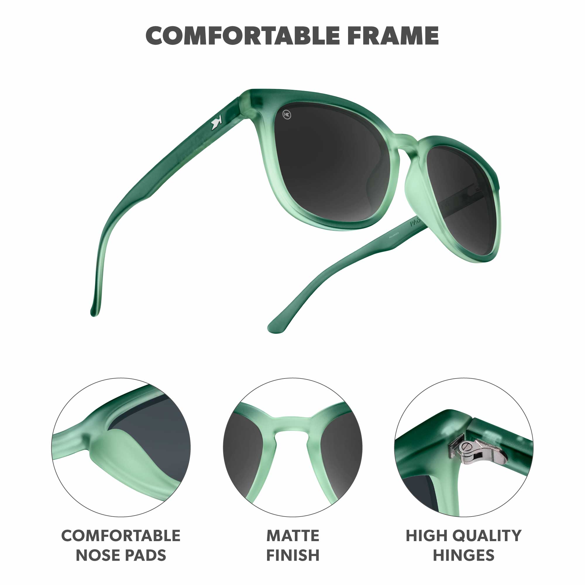 Glass Beach Paso Robles Sunglasses, Frame Features
