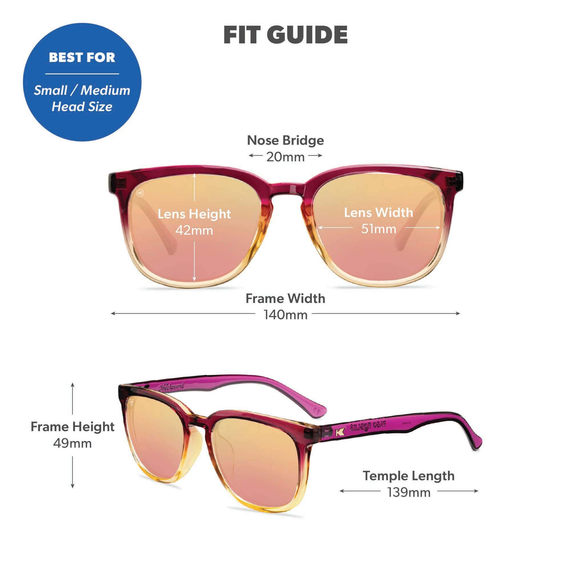 Hot Take Paso Robles Sunglasses, Fit Guide