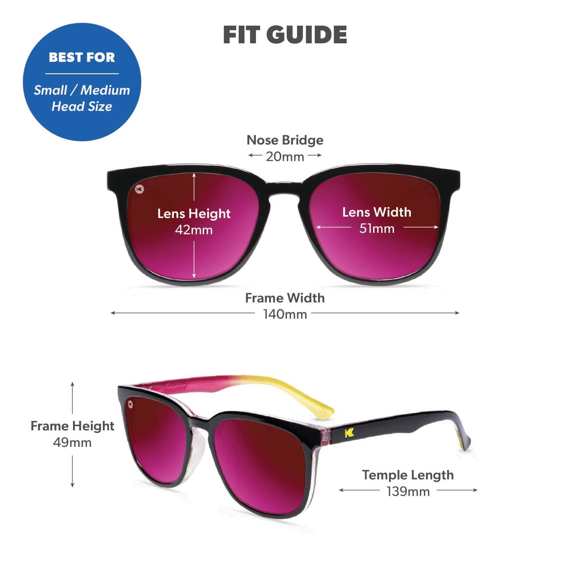 Midnight Snack Paso Robles Sunglasses, Fit Guide