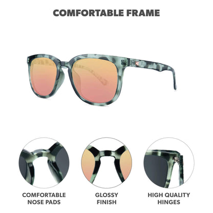 Slate Tortoise Shell / Rose Gold Paso Robles Sunglasses, Frame Features