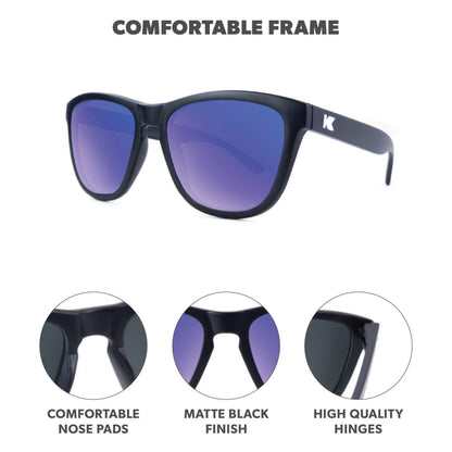 Black / Moonshine Premiums Sunglasses, Frame Features