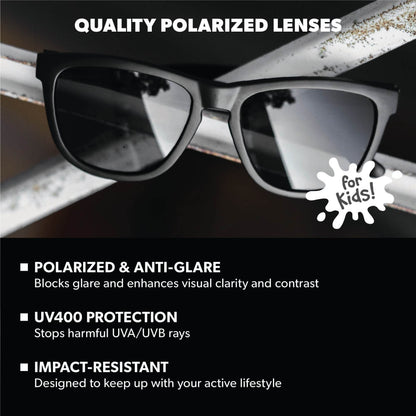Black on Black Kids Premiums Sunglasses, Lens Features