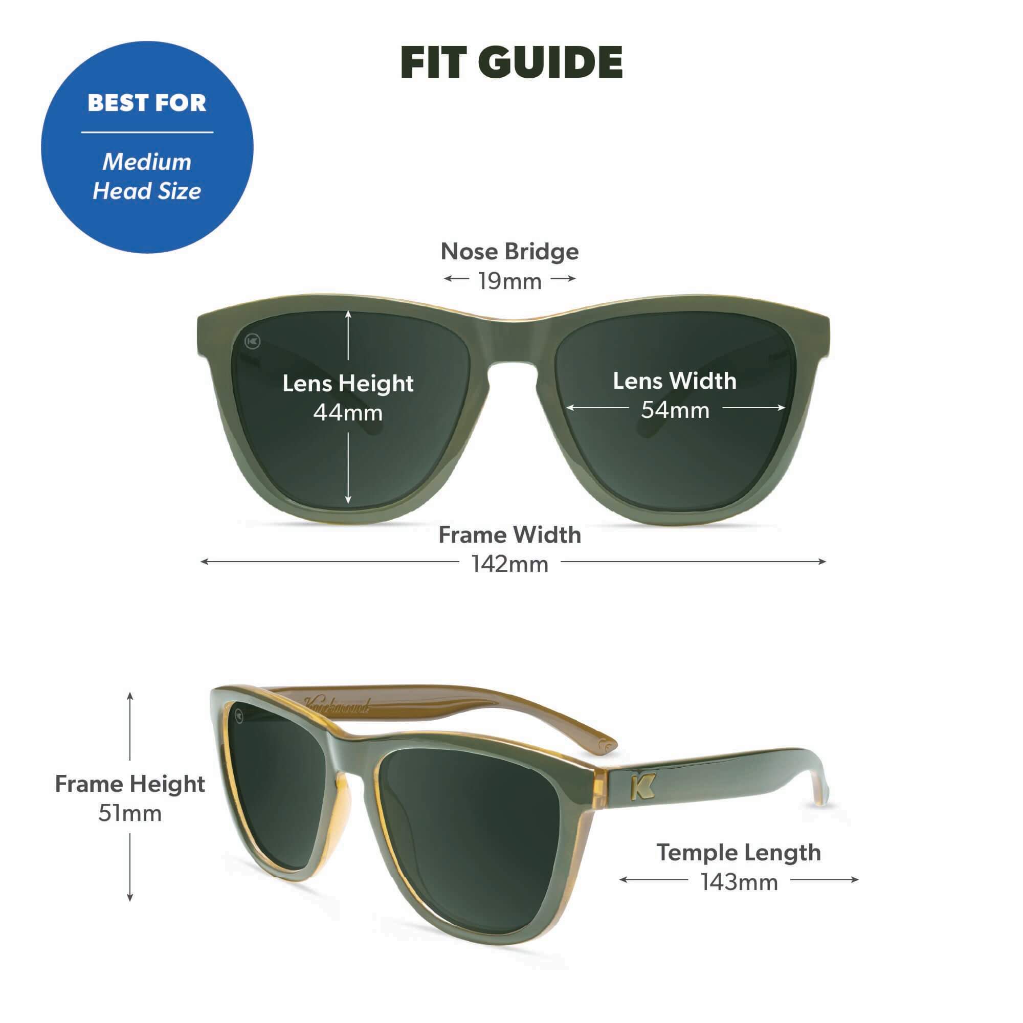 Coyote Calls Premiums Sunglasses, Fit Guide