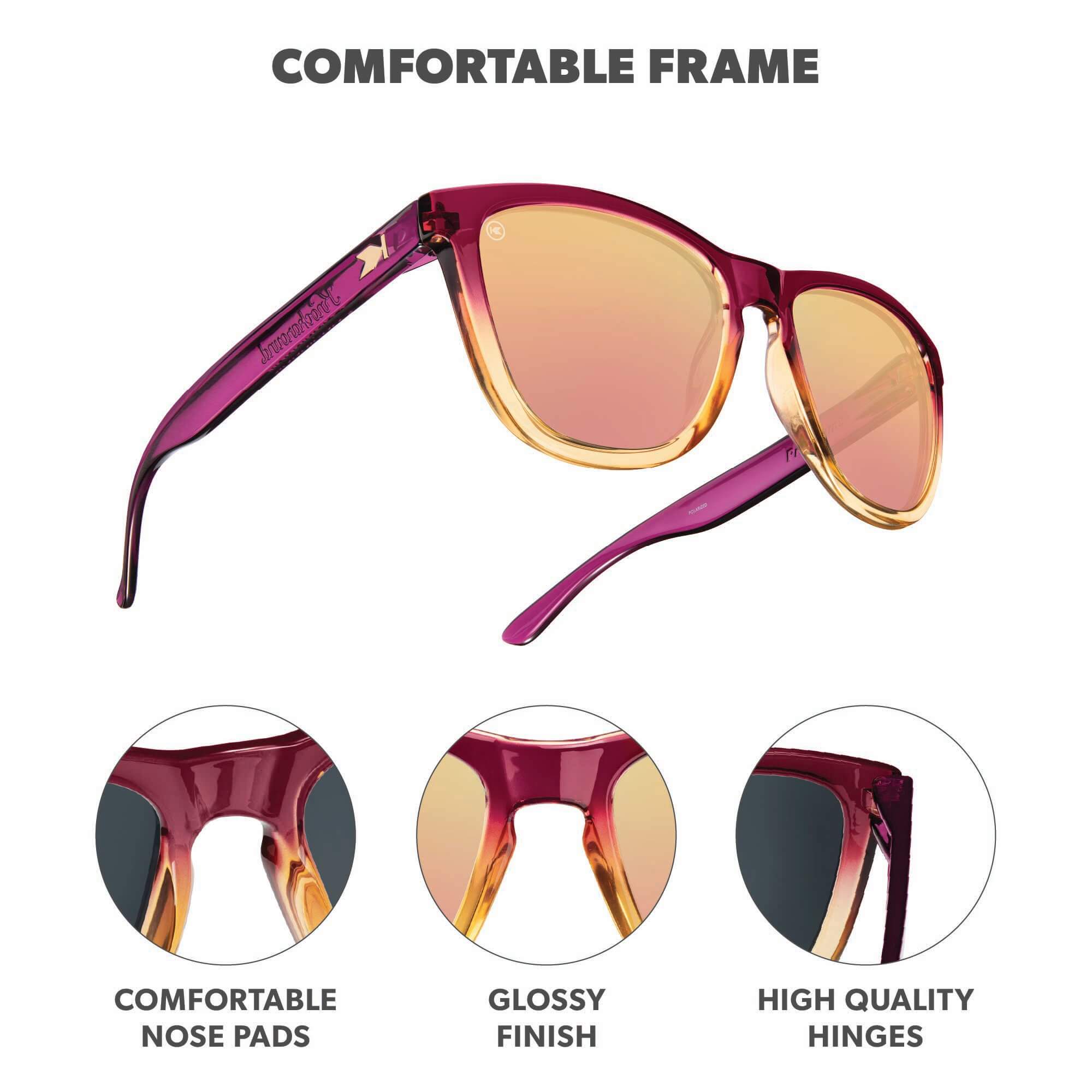 Hot Take Premiums Sunglasses, Frame Features